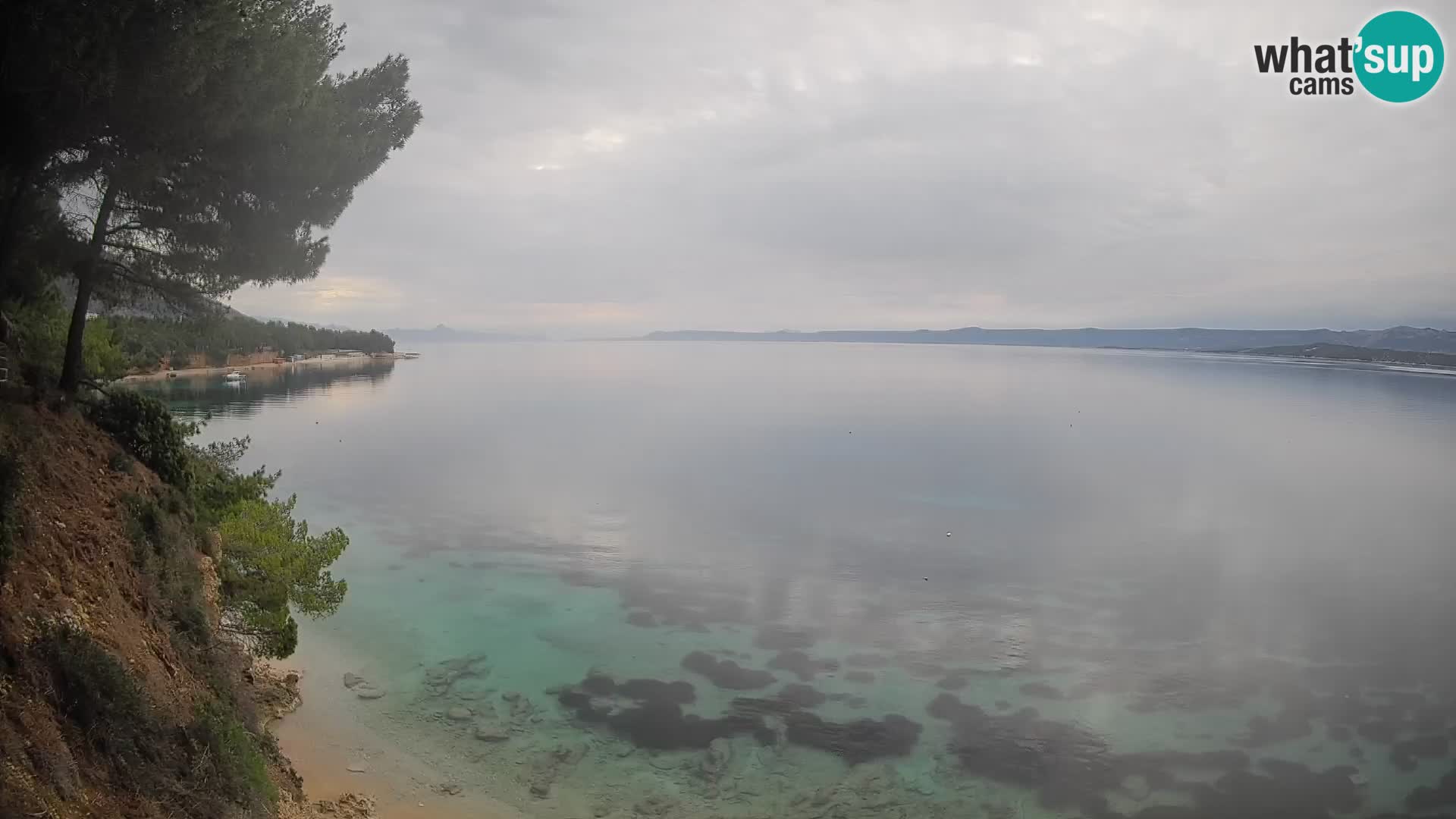Webcam Spiaggia Potočine Bol – Vista live sulla spiaggia Borak, Isola di Brač