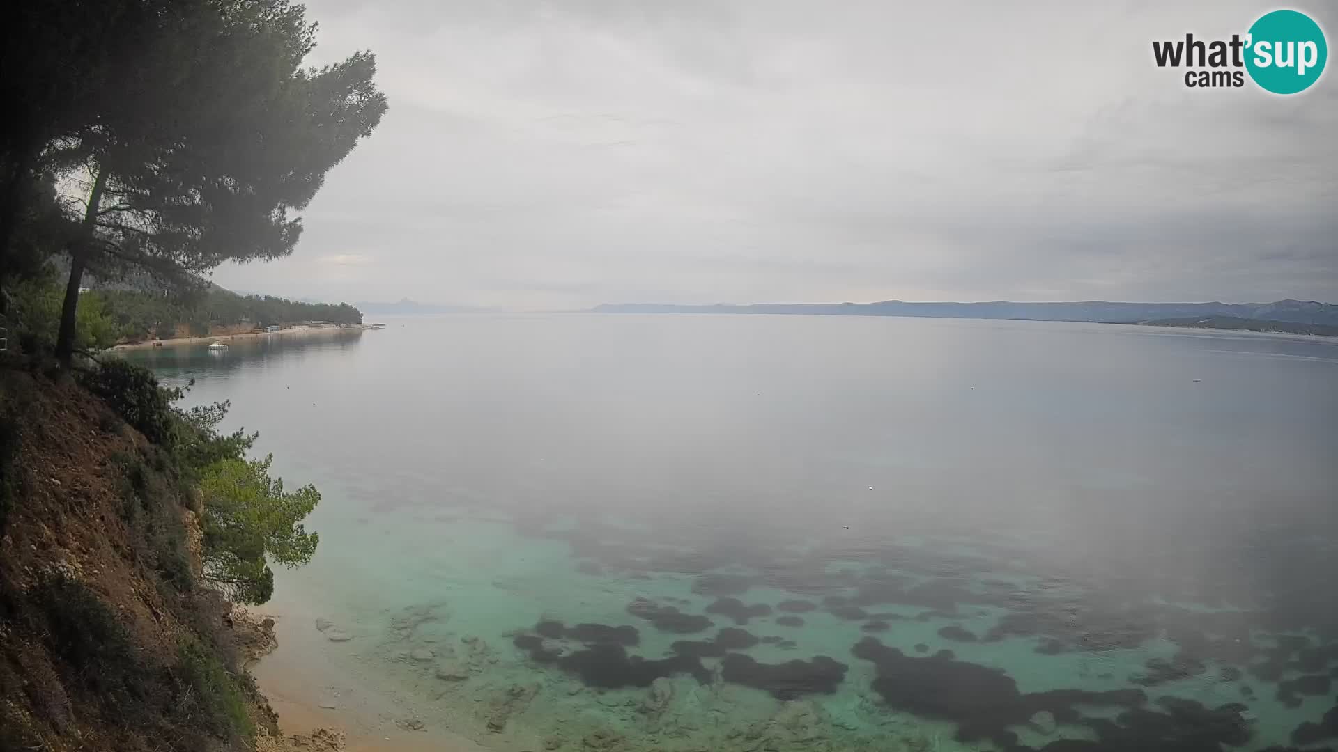 Webcam Spiaggia Potočine Bol – Vista live sulla spiaggia Borak, Isola di Brač