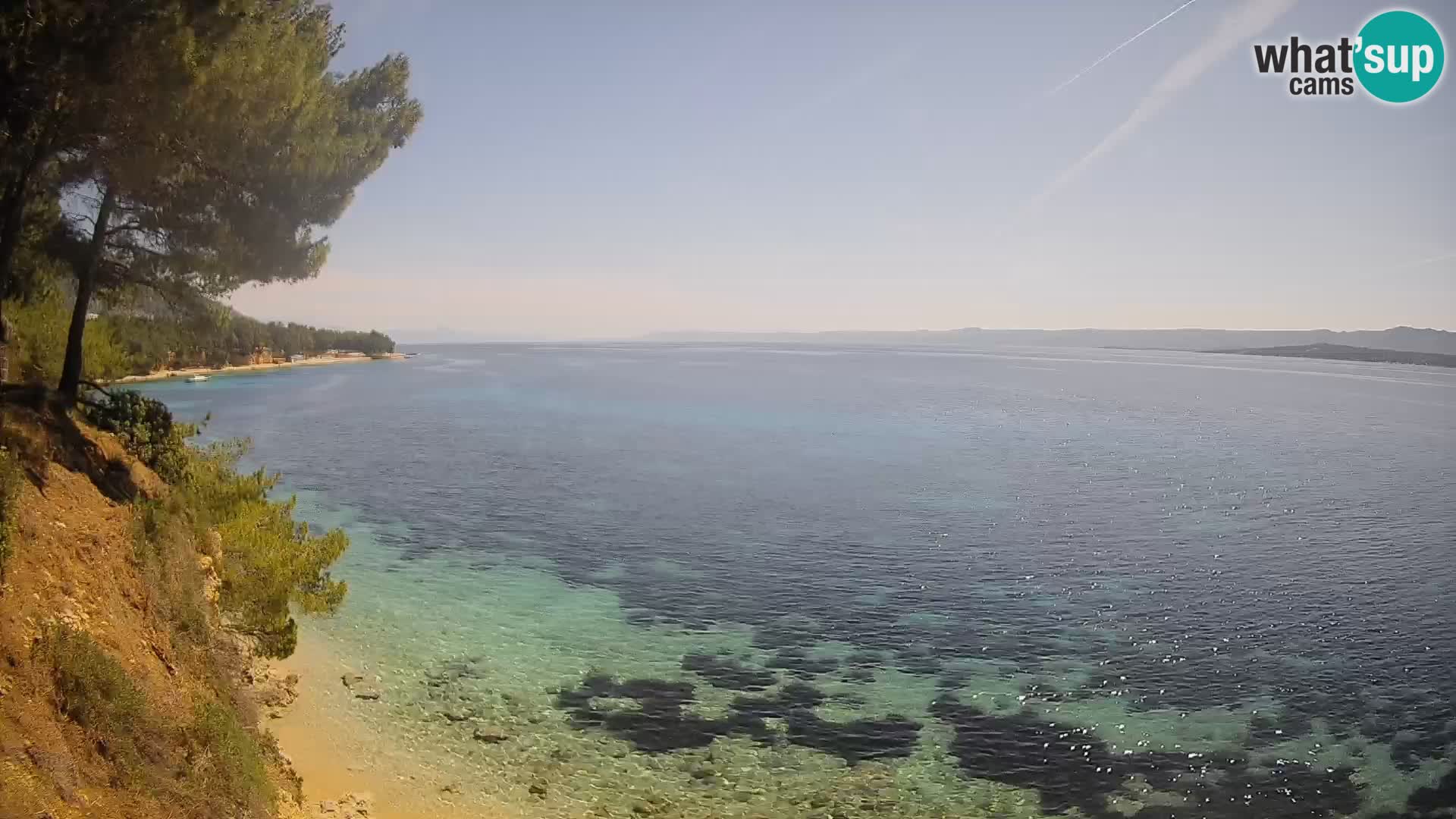 Webcam Spiaggia Potočine Bol – Vista live sulla spiaggia Borak, Isola di Brač