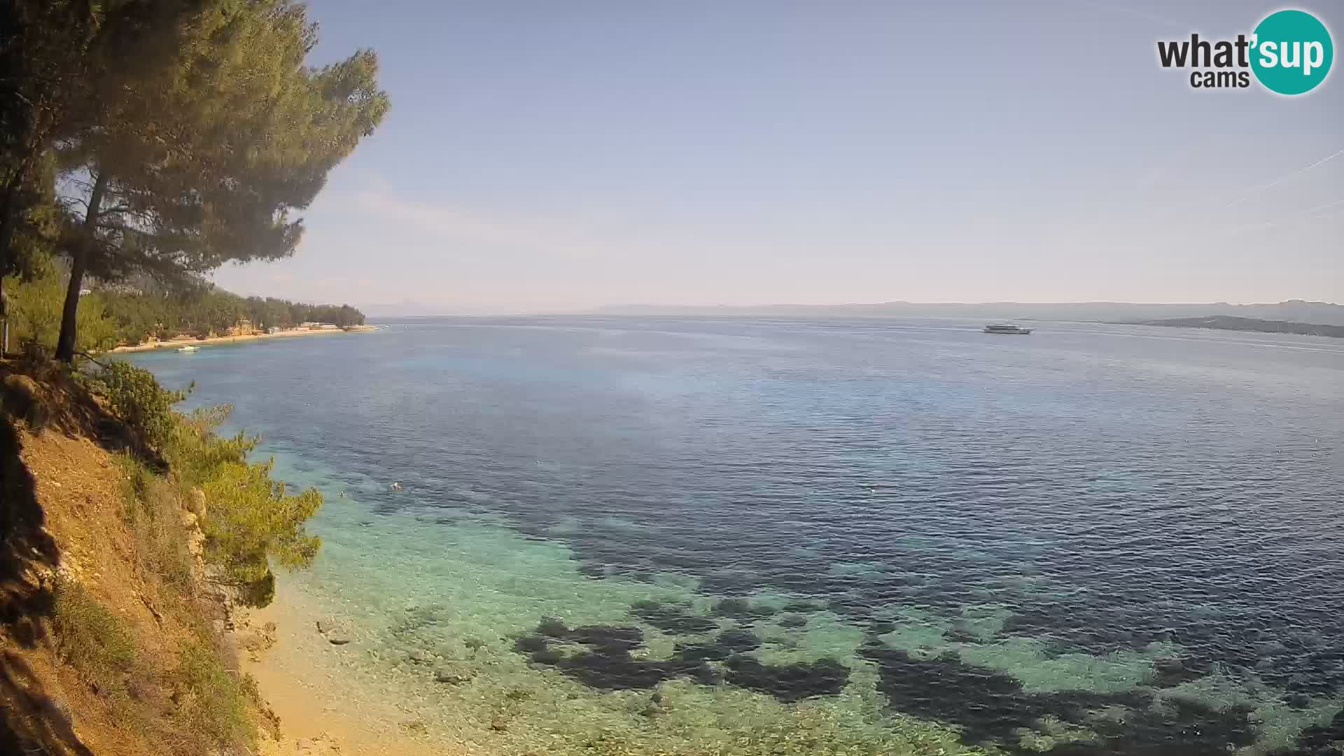 Web kamera Potočine Bol – Pogled uživo na plažu Borak, otok Brač