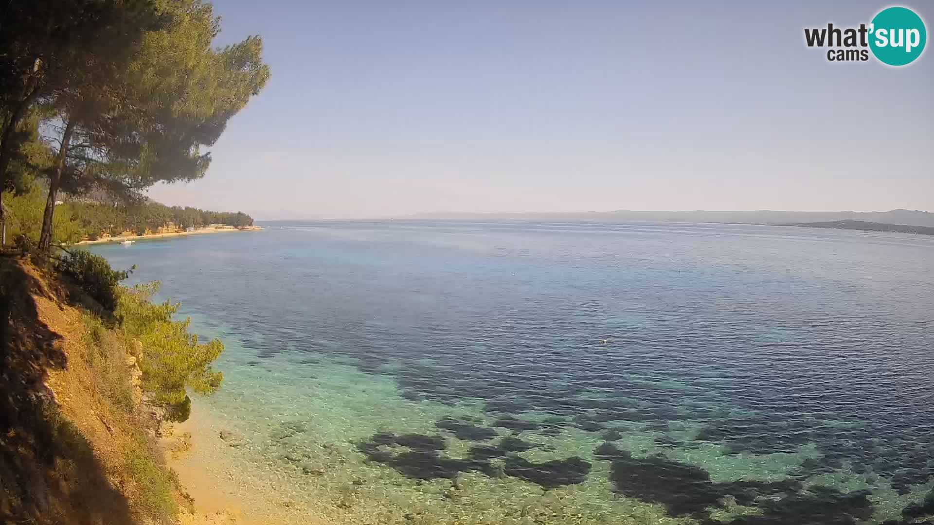 Web kamera Potočine Bol – Pogled uživo na plažu Borak, otok Brač