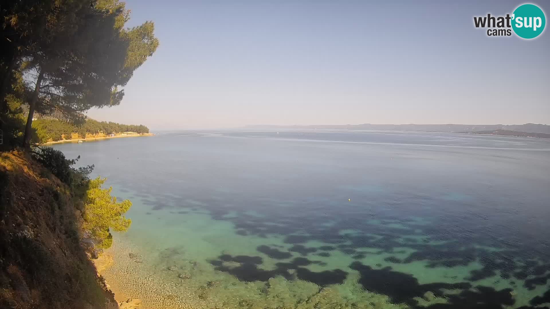 Webcam Spiaggia Potočine Bol – Vista live sulla spiaggia Borak, Isola di Brač