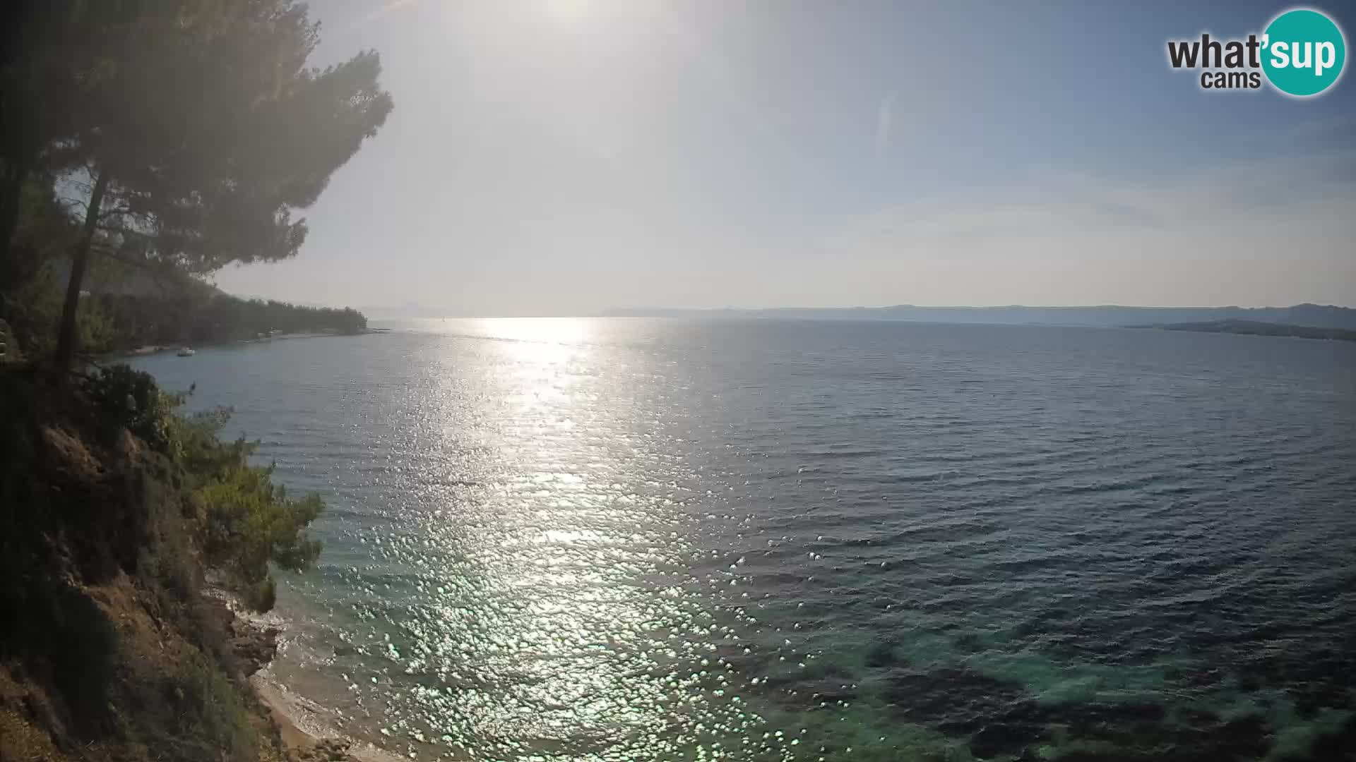 Webcam Spiaggia Potočine Bol – Vista live sulla spiaggia Borak, Isola di Brač