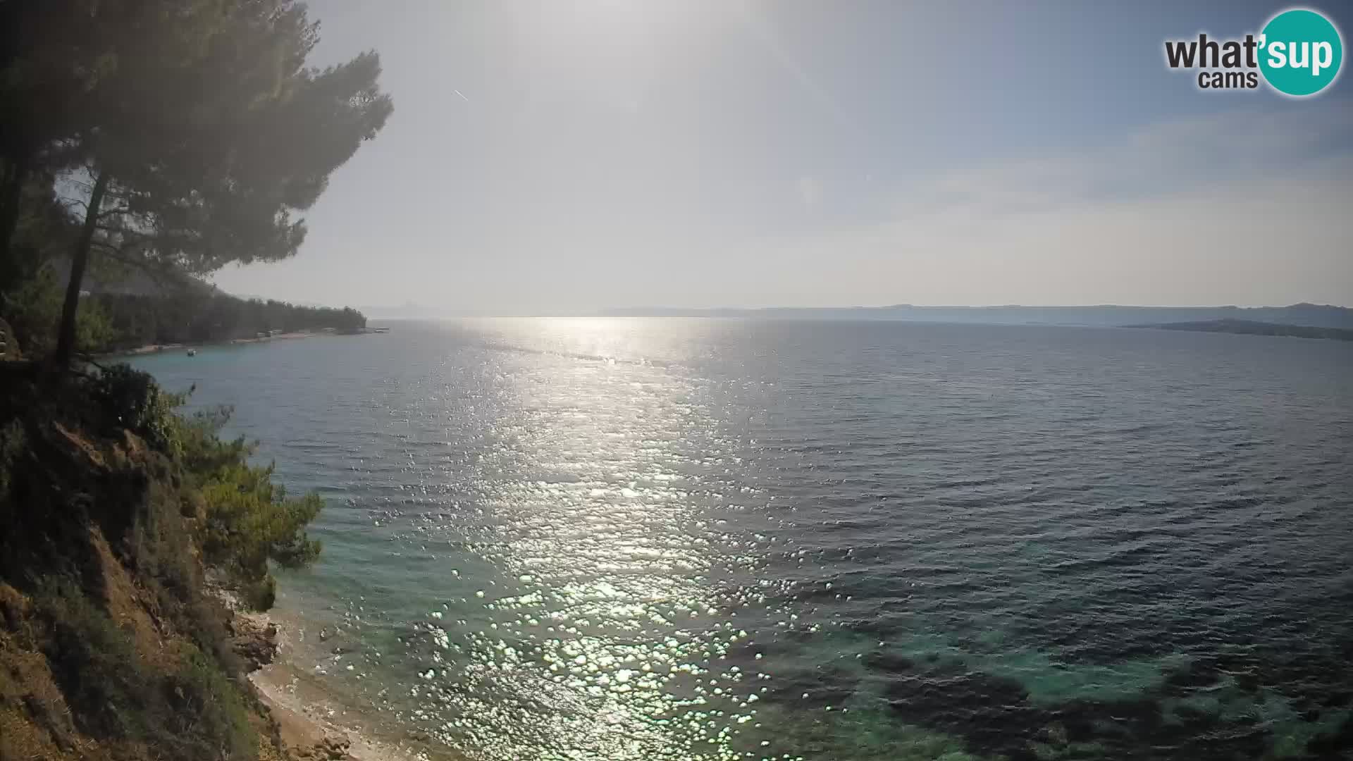 Webcam Spiaggia Potočine Bol – Vista live sulla spiaggia Borak, Isola di Brač