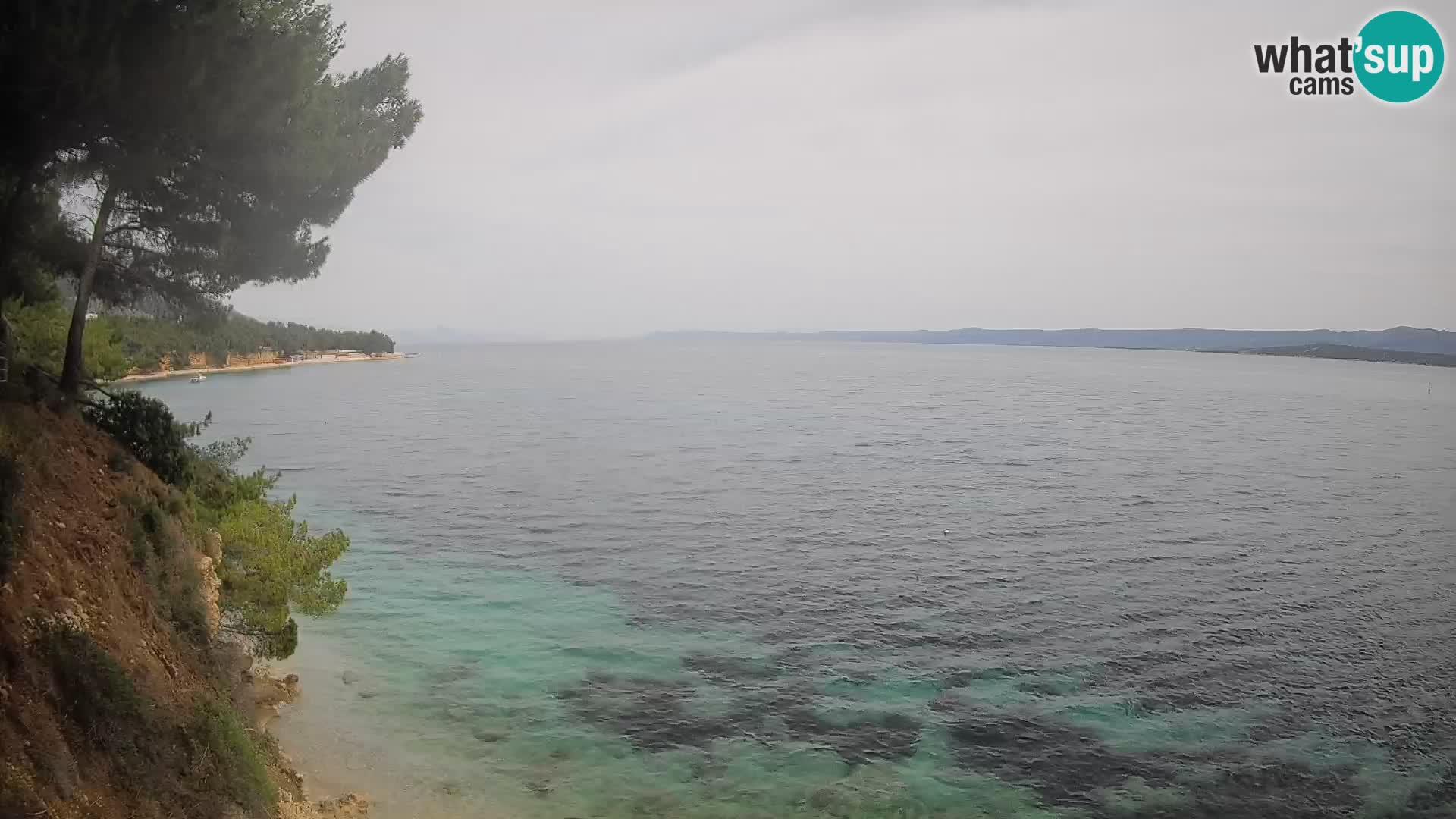 Webcam Spiaggia Potočine Bol – Vista live sulla spiaggia Borak, Isola di Brač