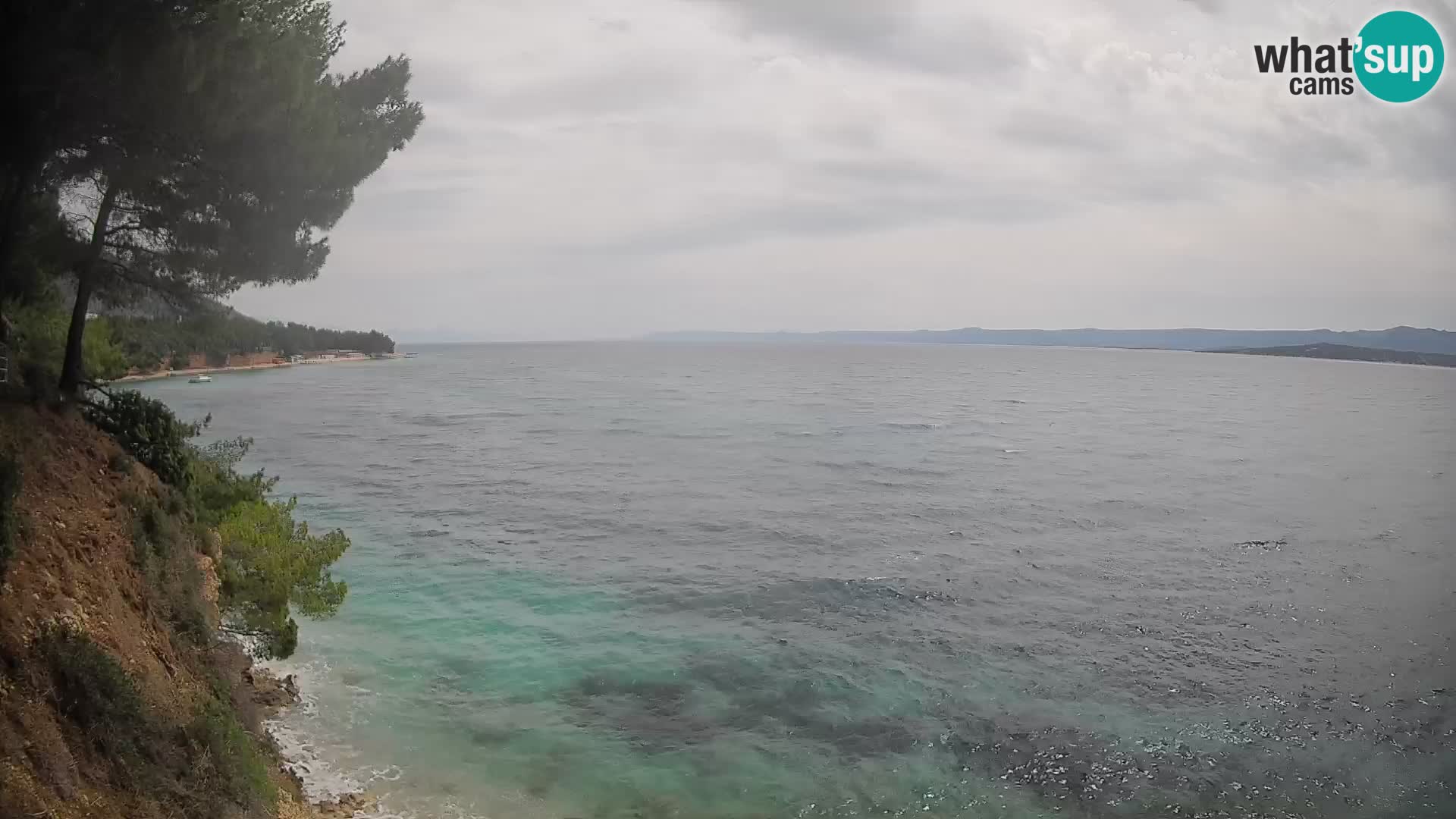 Web kamera Potočine Bol – Pogled uživo na plažu Borak, otok Brač