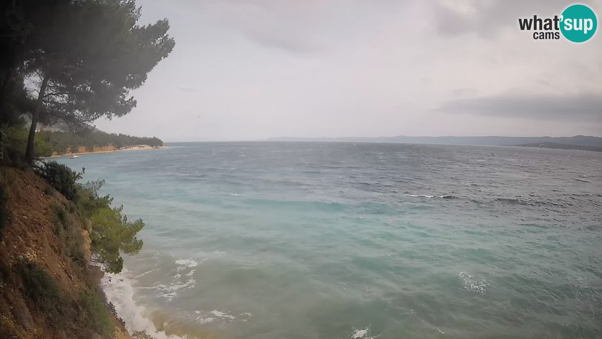 Webcam Spiaggia Potočine Bol – Vista live sulla spiaggia Borak, Isola di Brač