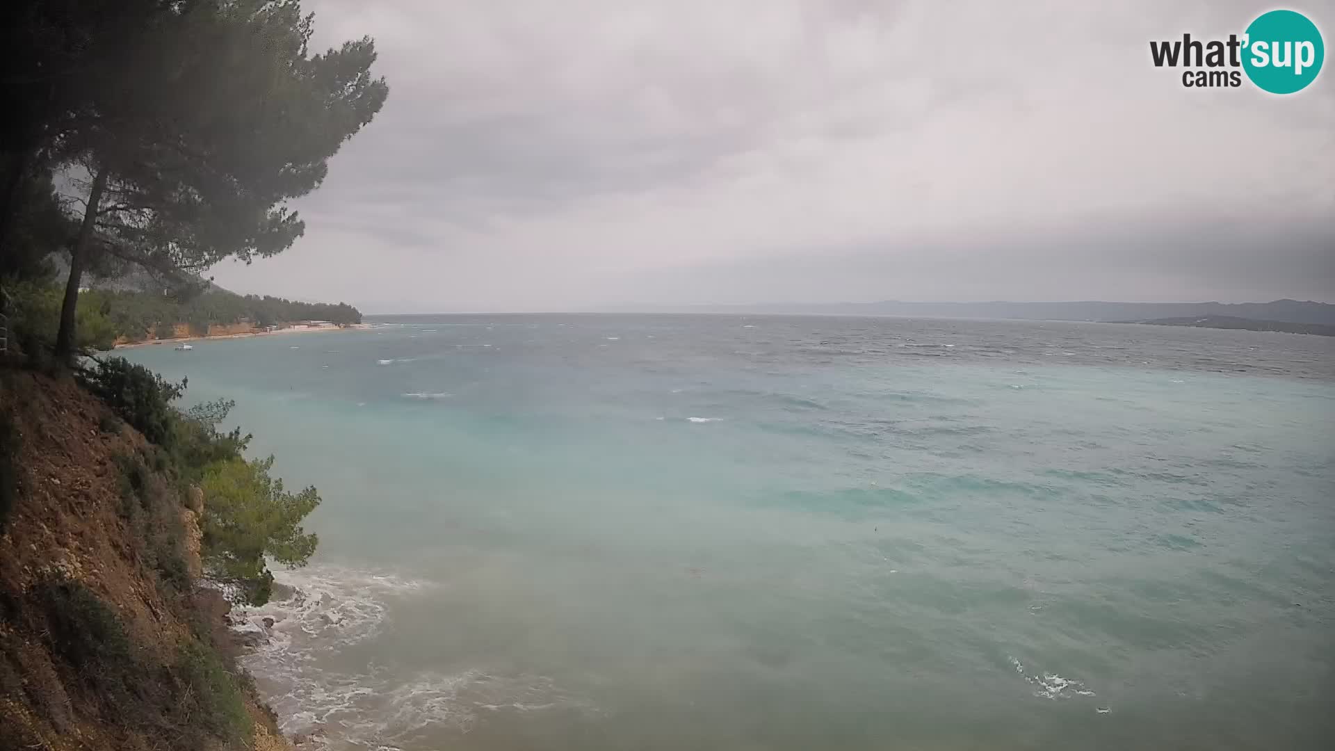 Web kamera Potočine Bol – Pogled uživo na plažu Borak, otok Brač