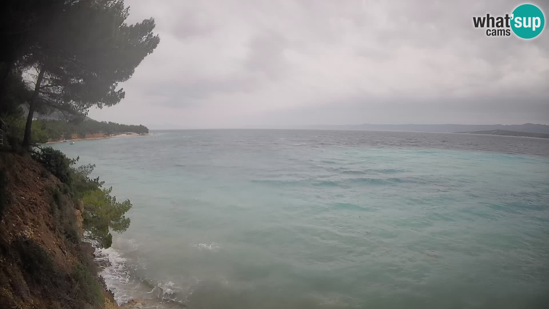Web kamera Potočine Bol – Pogled uživo na plažu Borak, otok Brač
