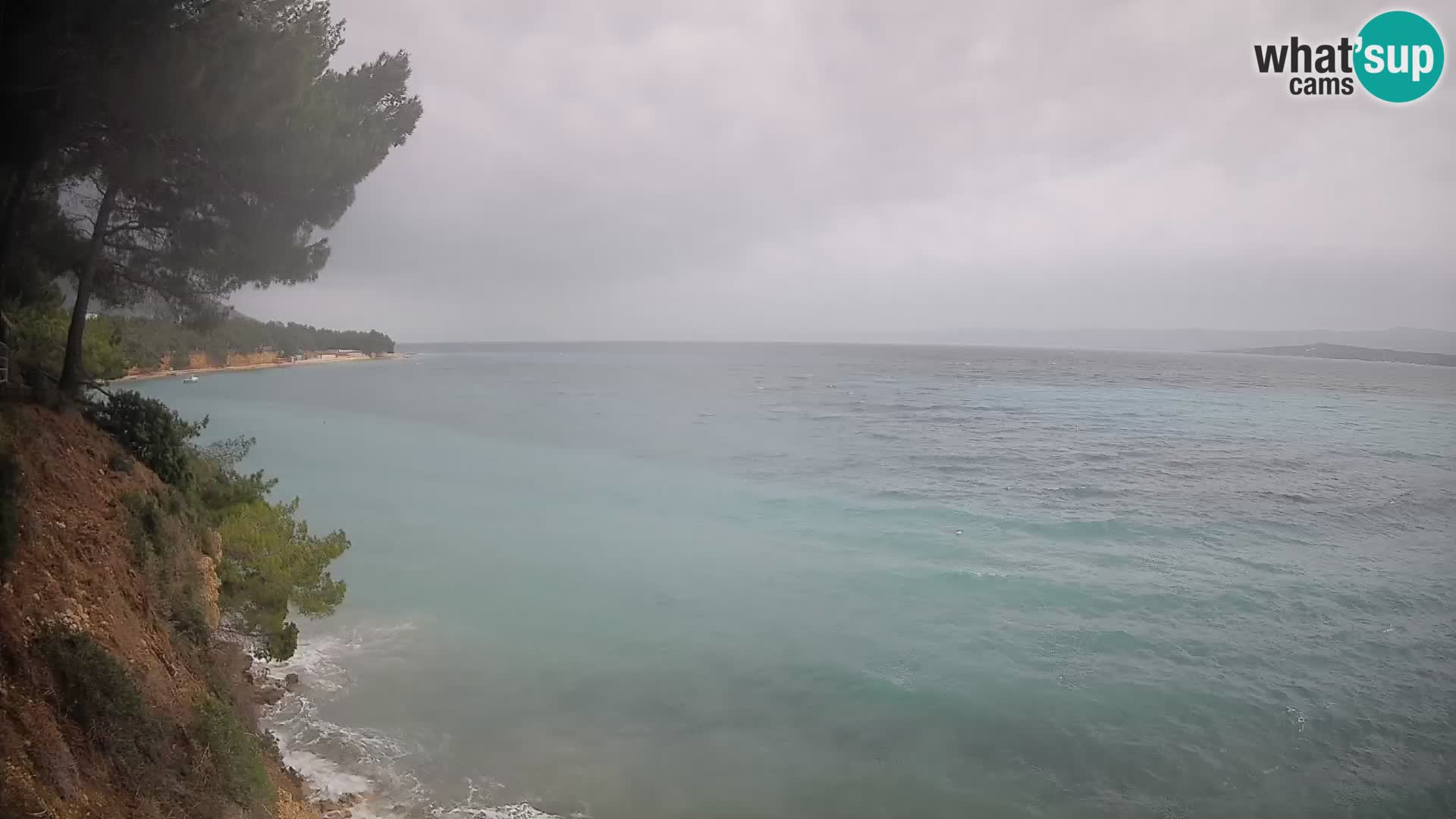 Web kamera Potočine Bol – Pogled uživo na plažu Borak, otok Brač