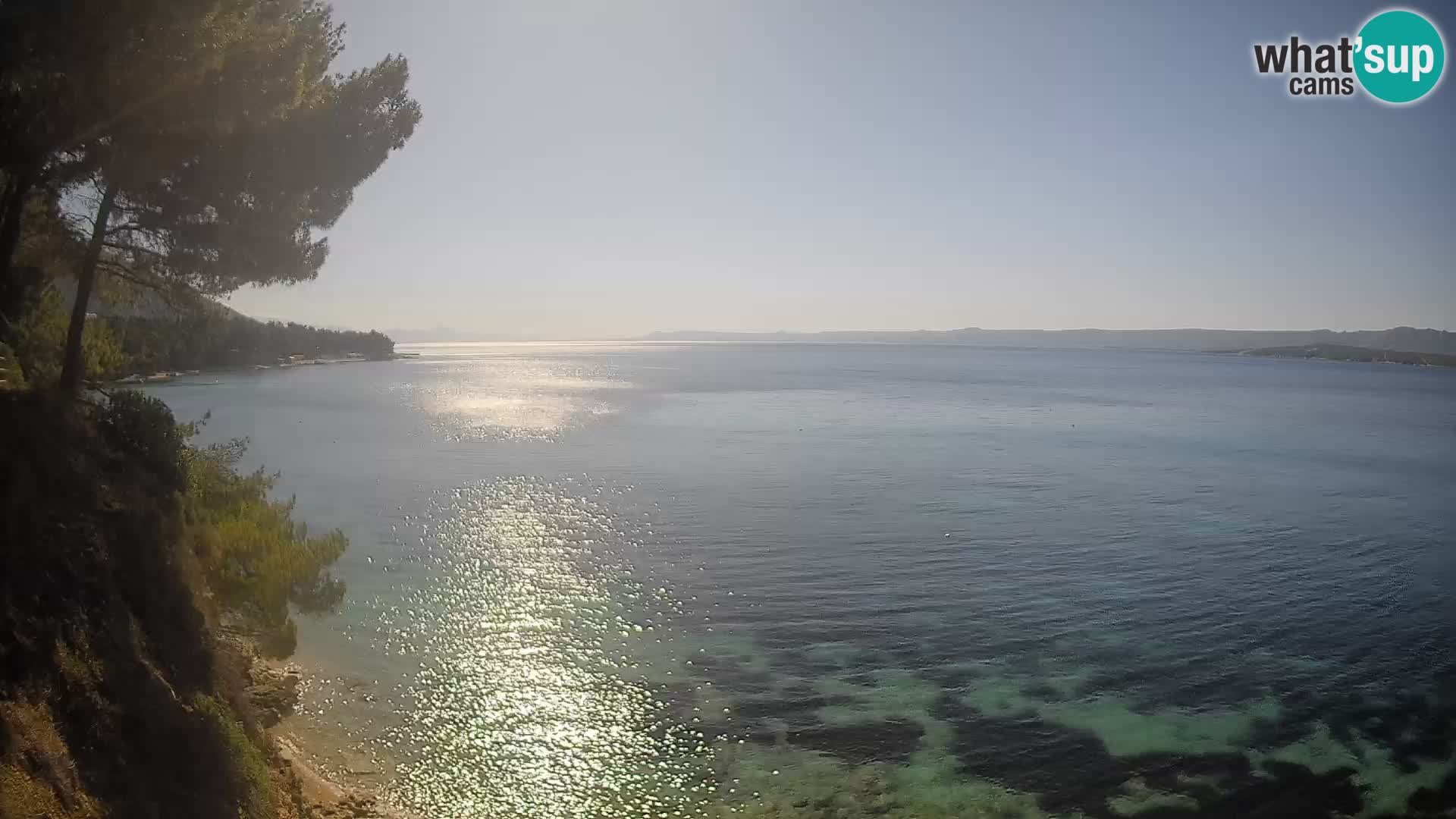 Webcam Spiaggia Potočine Bol – Vista live sulla spiaggia Borak, Isola di Brač