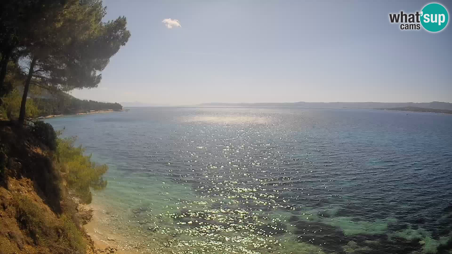 Webcam Spiaggia Potočine Bol – Vista live sulla spiaggia Borak, Isola di Brač
