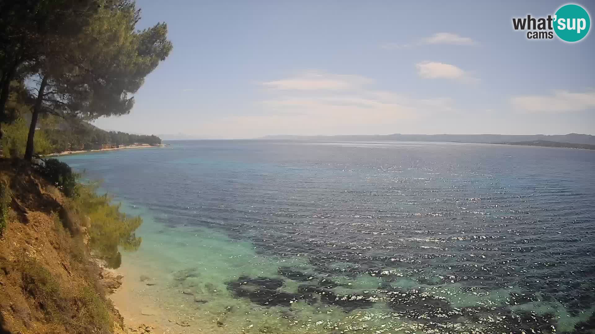 Webcam Spiaggia Potočine Bol – Vista live sulla spiaggia Borak, Isola di Brač