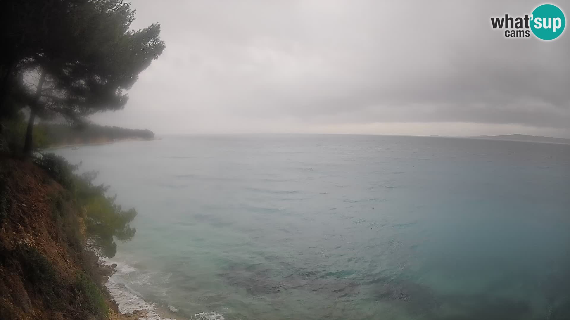 Webcam Spiaggia Potočine Bol – Vista live sulla spiaggia Borak, Isola di Brač