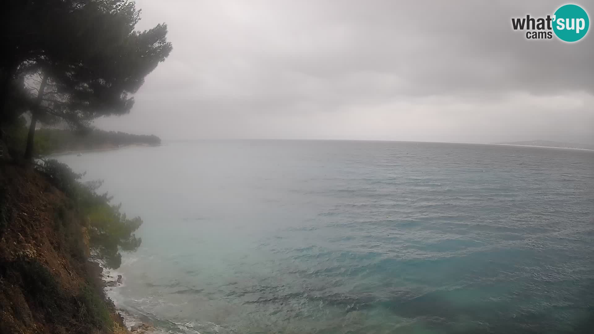 Webcam Spiaggia Potočine Bol – Vista live sulla spiaggia Borak, Isola di Brač
