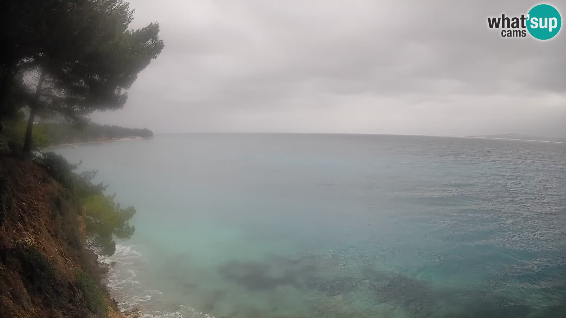 Webcam Spiaggia Potočine Bol – Vista live sulla spiaggia Borak, Isola di Brač