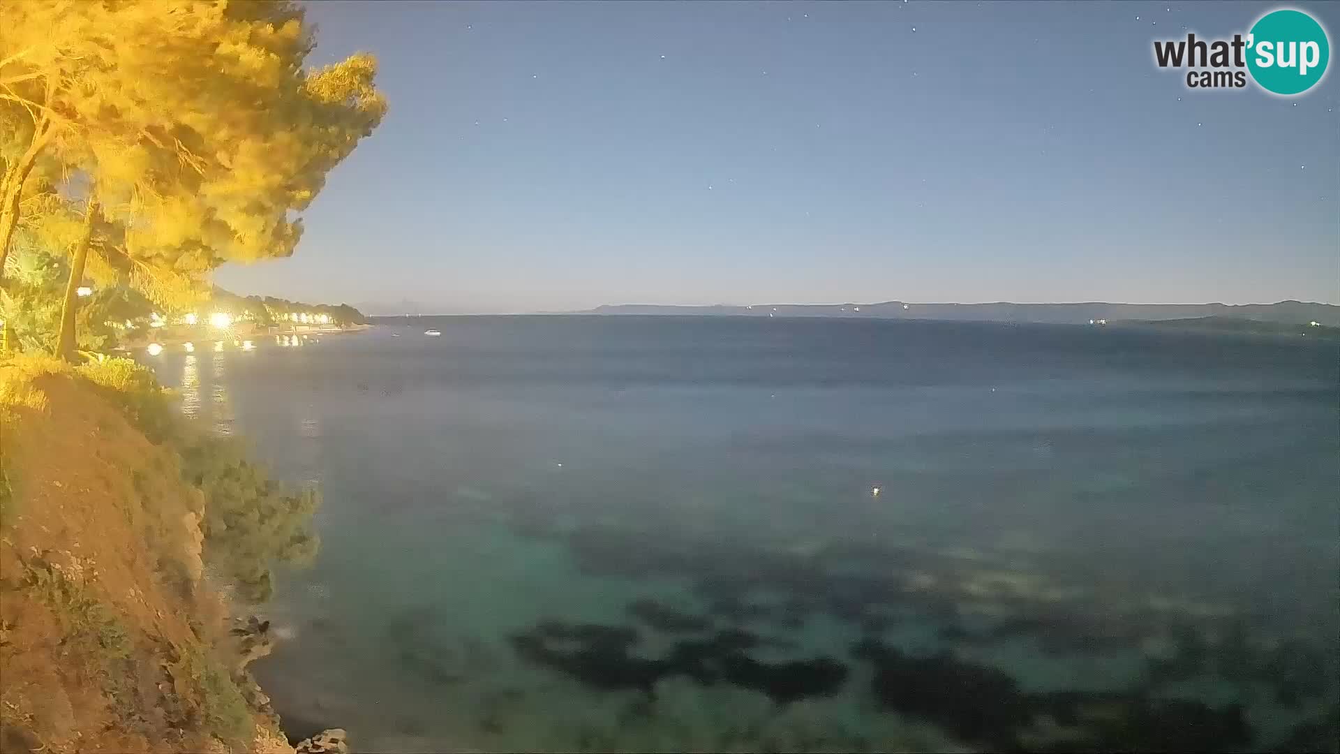 Webcam Spiaggia Potočine Bol – Vista live sulla spiaggia Borak, Isola di Brač