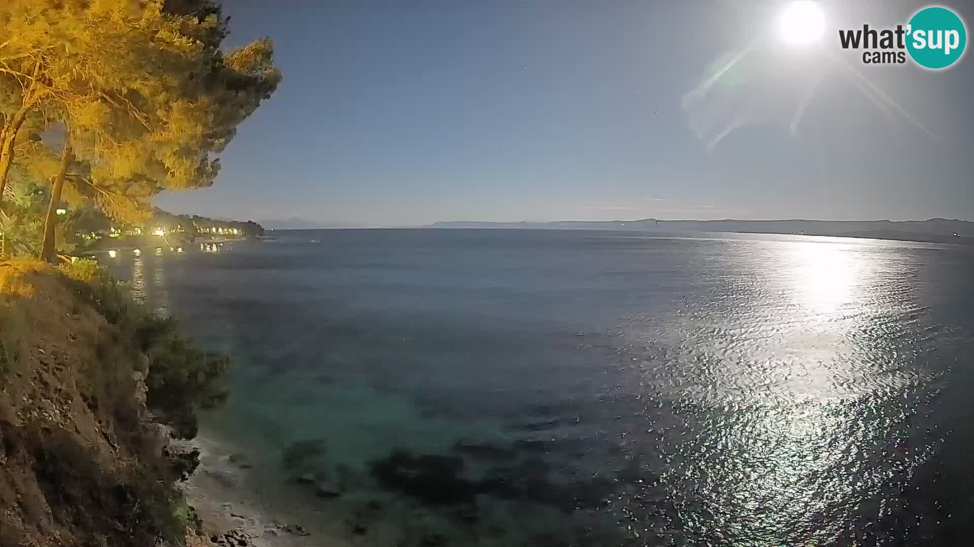 Webcam Spiaggia Potočine Bol – Vista live sulla spiaggia Borak, Isola di Brač