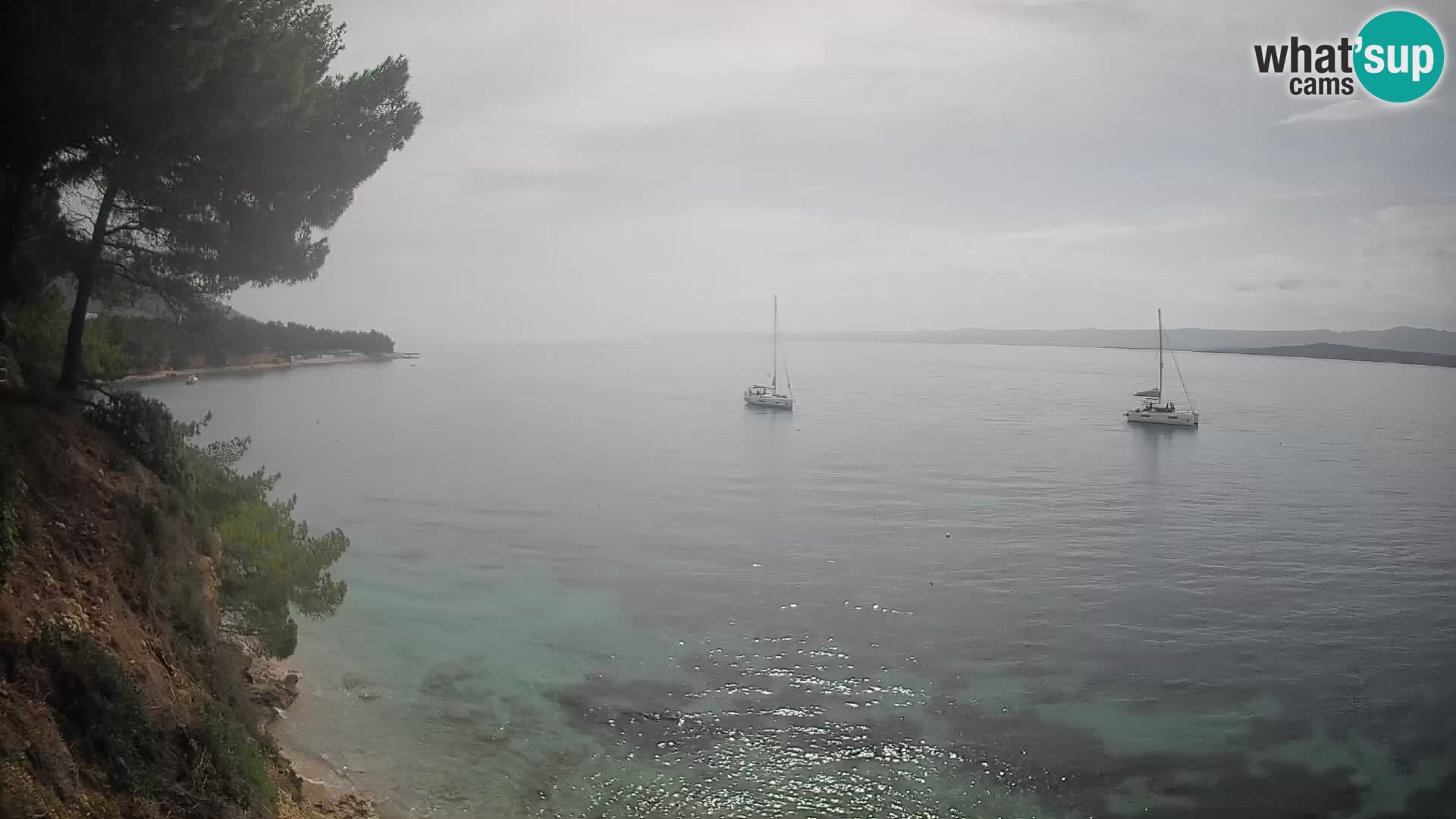 Webcam Spiaggia Potočine Bol – Vista live sulla spiaggia Borak, Isola di Brač