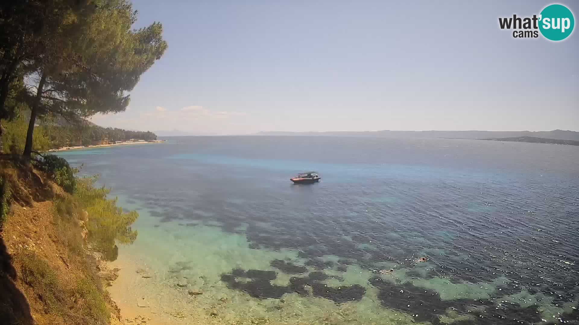 Webcam Spiaggia Potočine Bol – Vista live sulla spiaggia Borak, Isola di Brač