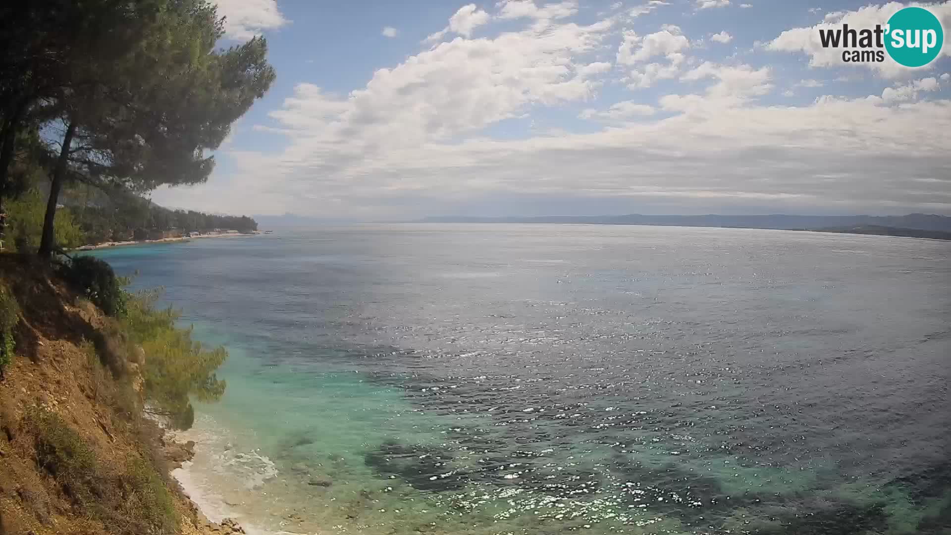 Webcam Spiaggia Potočine Bol – Vista live sulla spiaggia Borak, Isola di Brač
