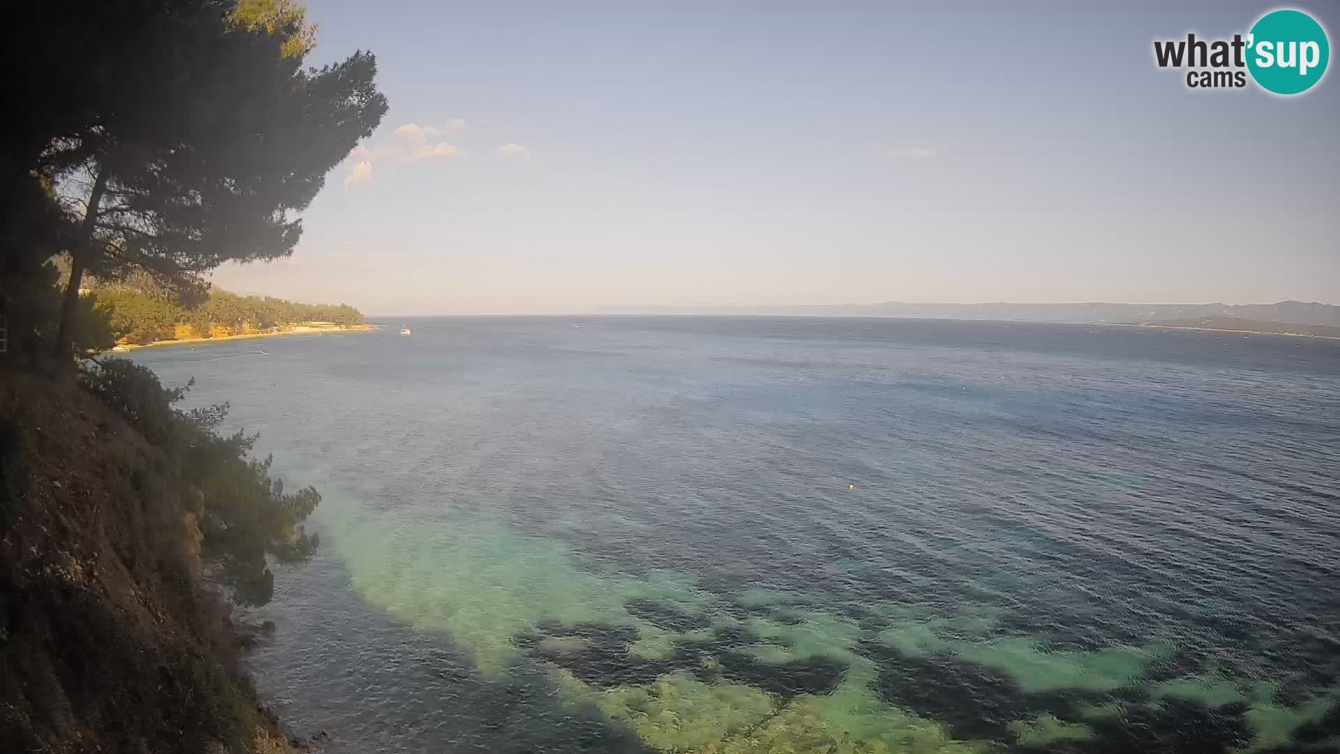 Webcam Spiaggia Potočine Bol – Vista live sulla spiaggia Borak, Isola di Brač