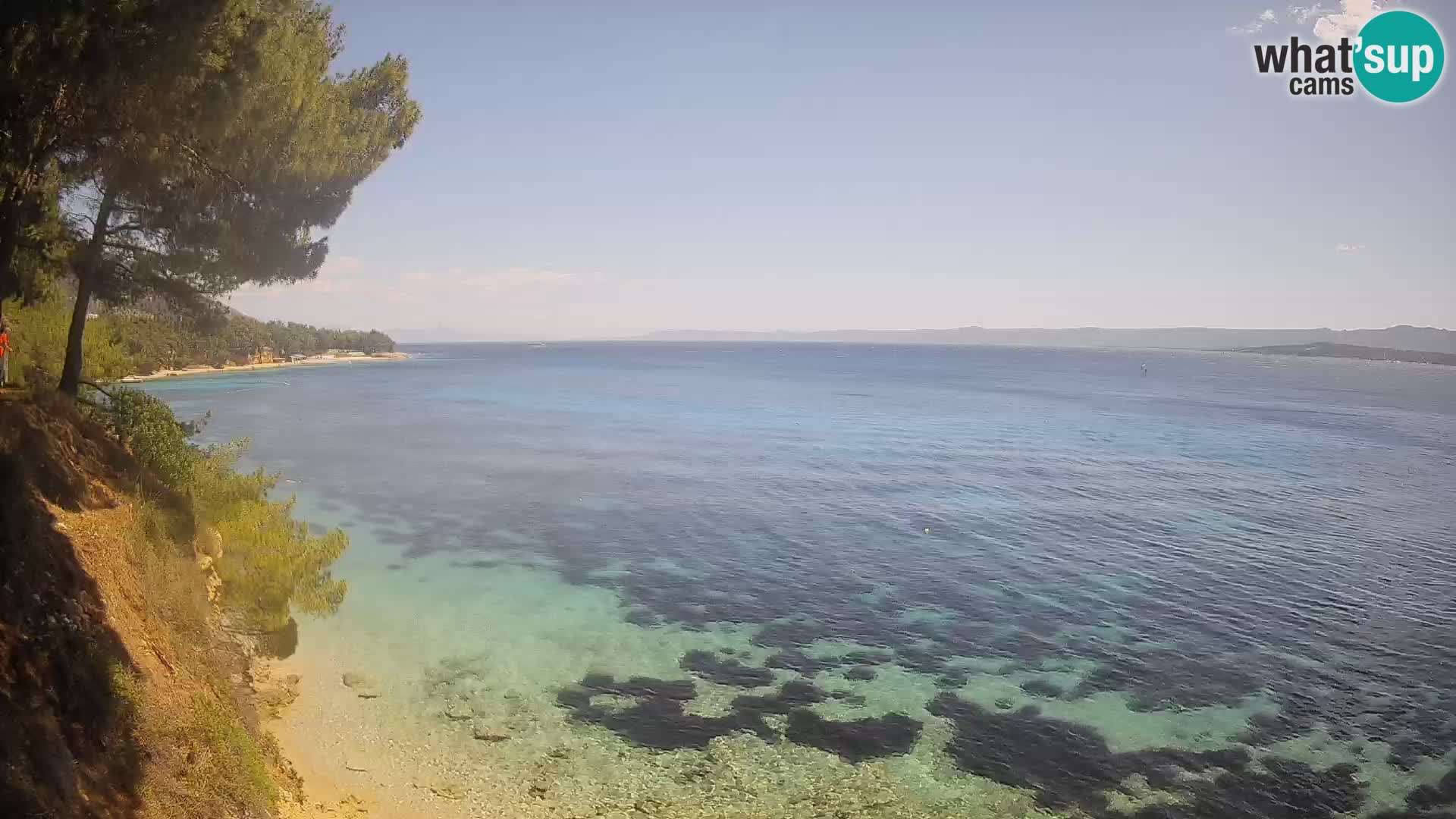Webcam Spiaggia Potočine Bol – Vista live sulla spiaggia Borak, Isola di Brač