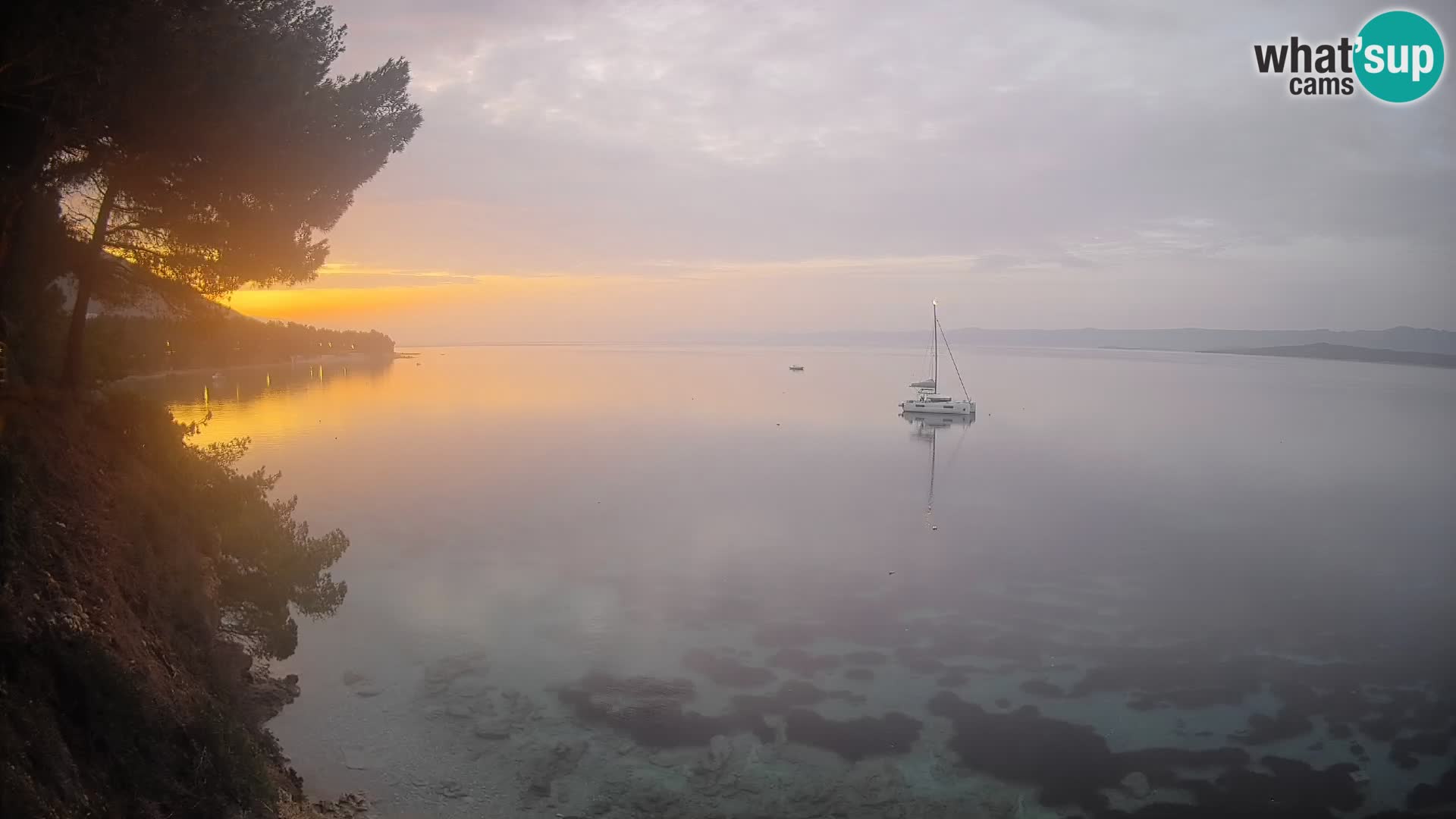 Webcam Strand Potočine Bol – Liveblick auf Borak Beach, Insel Brač