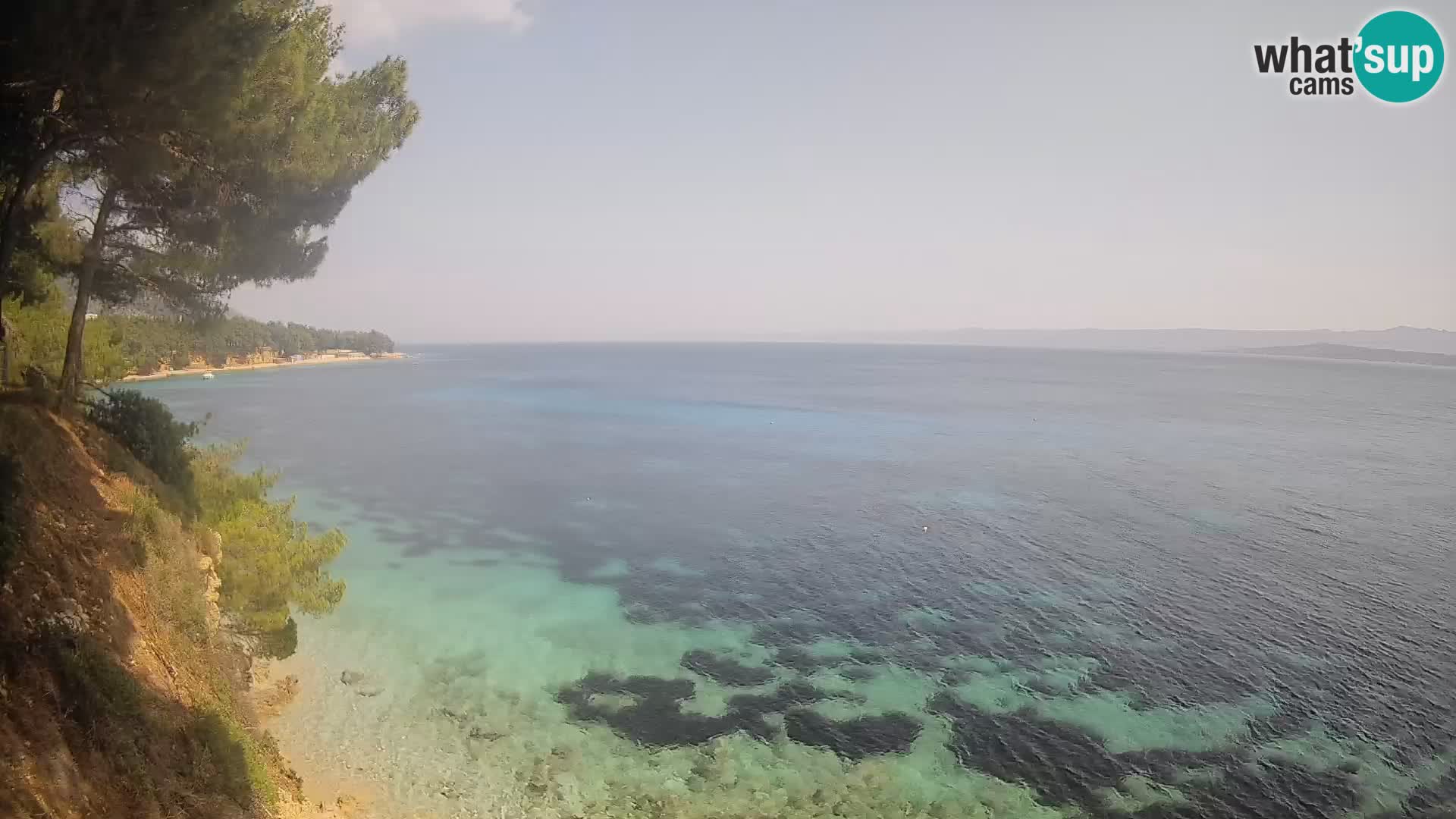 Webcam Spiaggia Potočine Bol – Vista live sulla spiaggia Borak, Isola di Brač