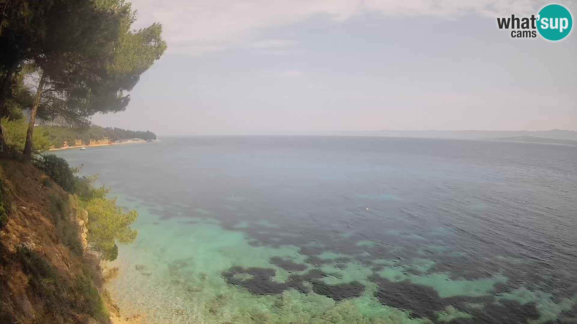 Webcam Spiaggia Potočine Bol – Vista live sulla spiaggia Borak, Isola di Brač