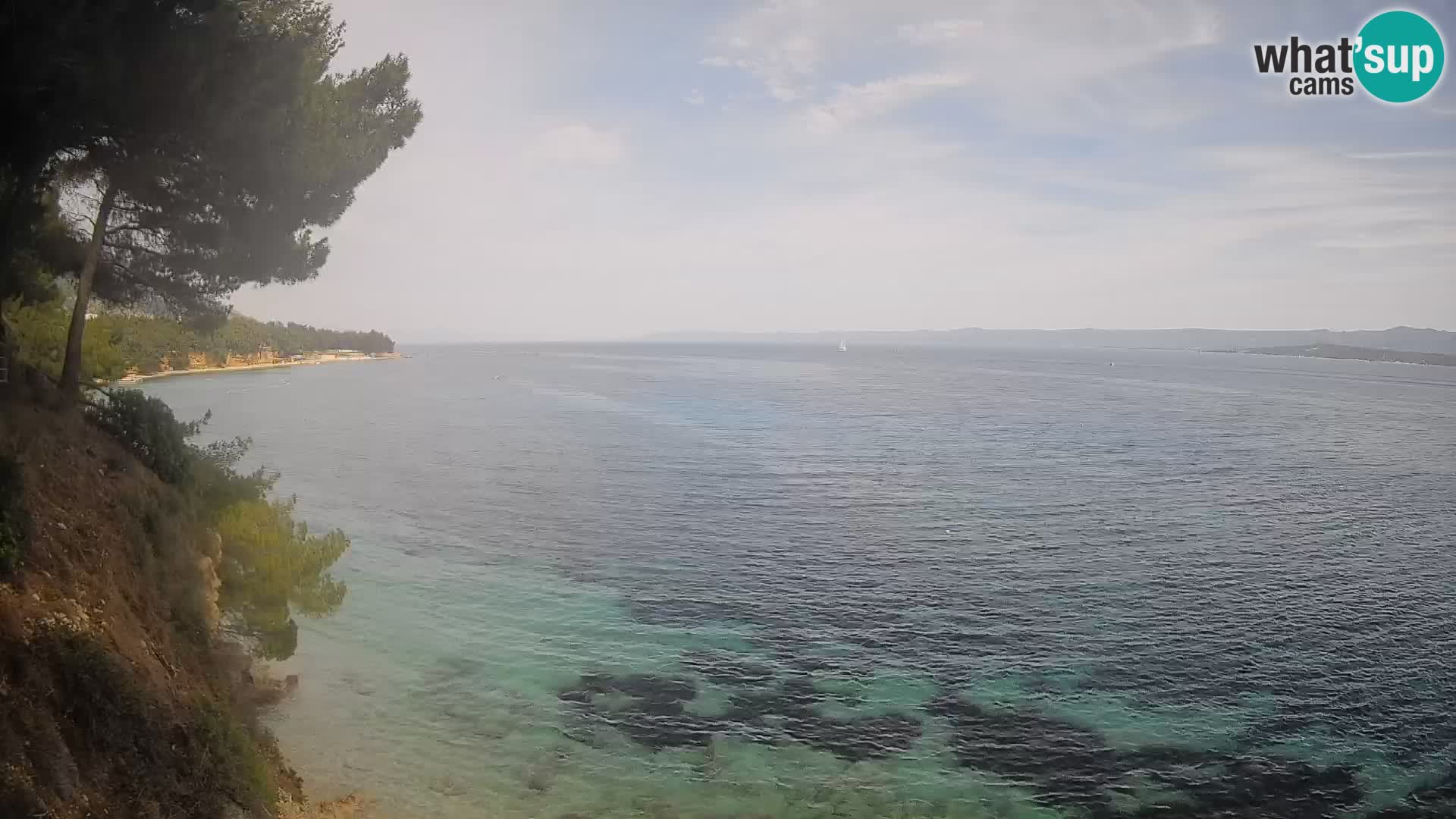 Webcam Spiaggia Potočine Bol – Vista live sulla spiaggia Borak, Isola di Brač