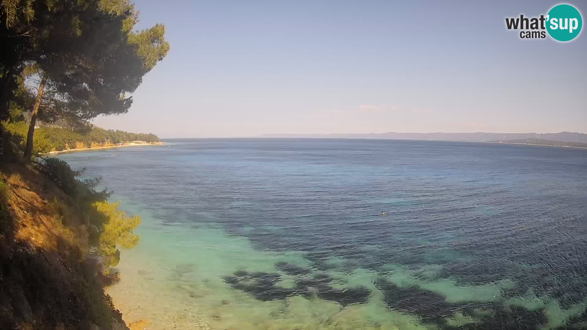 Web kamera Potočine Bol – Pogled uživo na plažu Borak, otok Brač