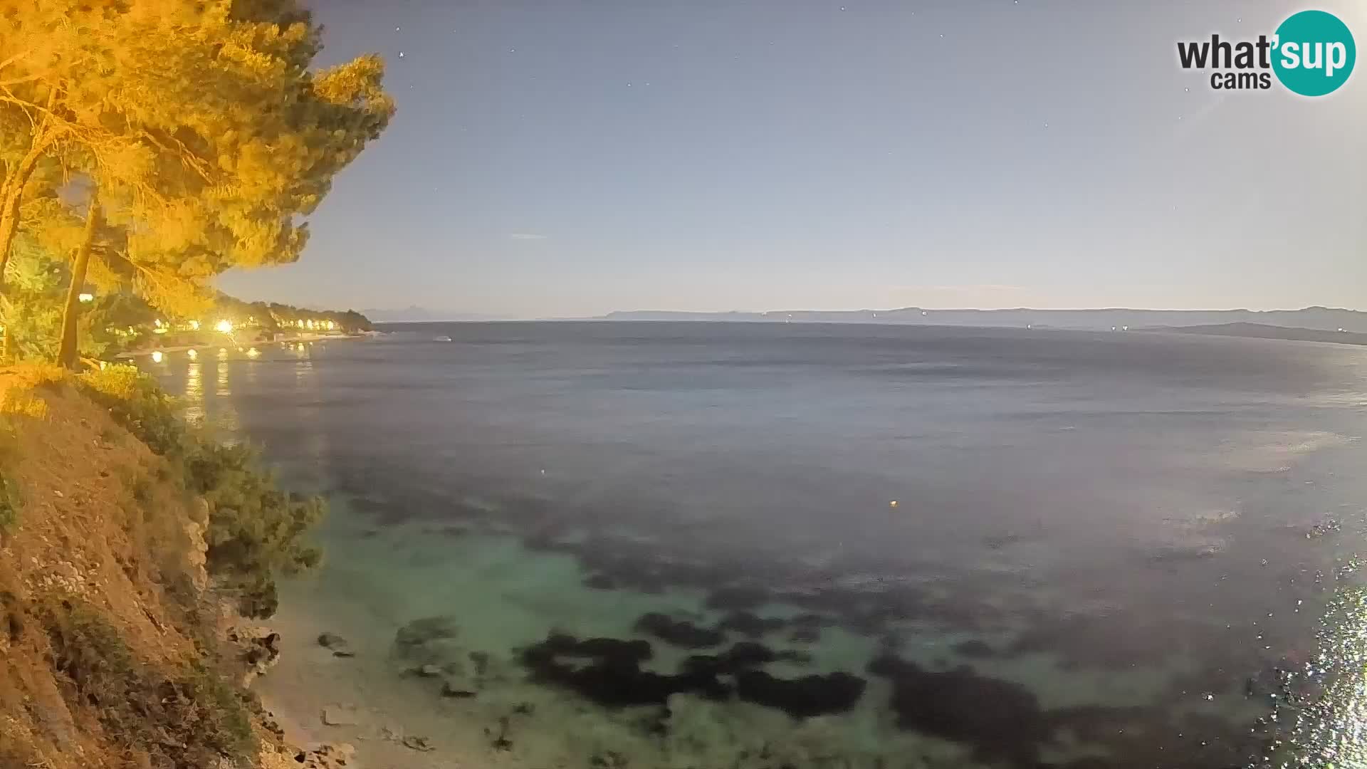 Webcam Spiaggia Potočine Bol – Vista live sulla spiaggia Borak, Isola di Brač