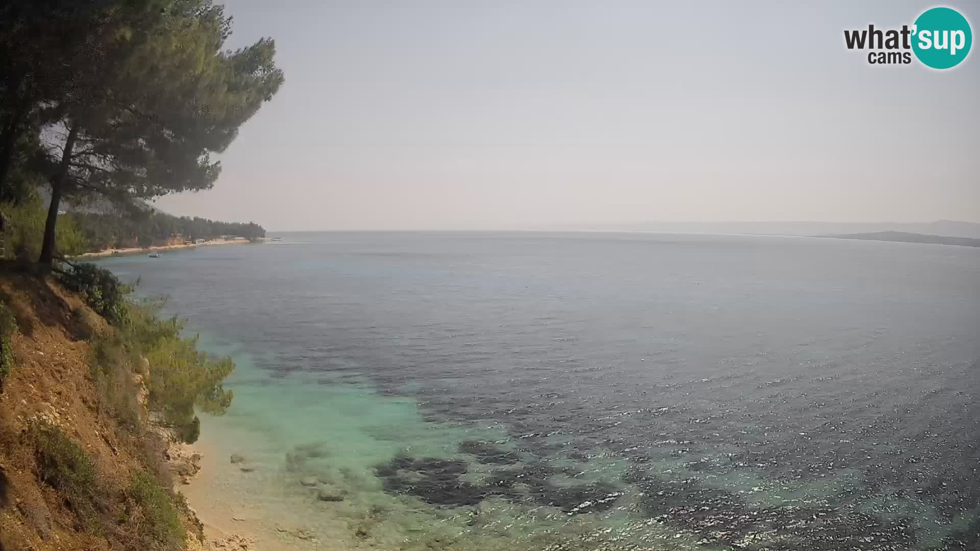 Webcam Spiaggia Potočine Bol – Vista live sulla spiaggia Borak, Isola di Brač