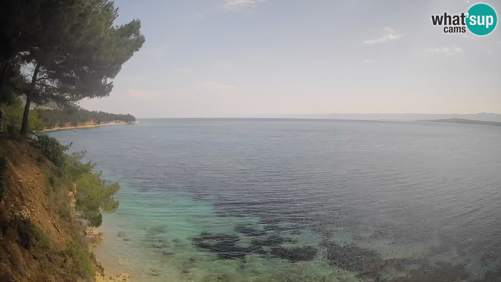 Webcam Spiaggia Potočine Bol – Vista live sulla spiaggia Borak, Isola di Brač