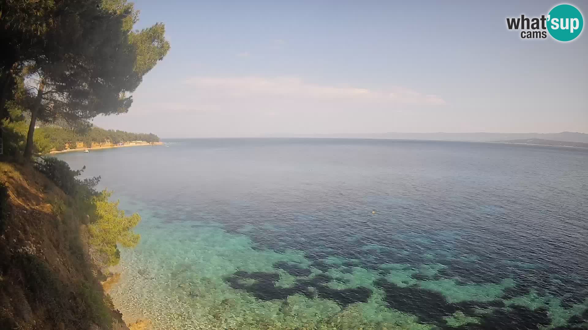 Webcam Spiaggia Potočine Bol – Vista live sulla spiaggia Borak, Isola di Brač