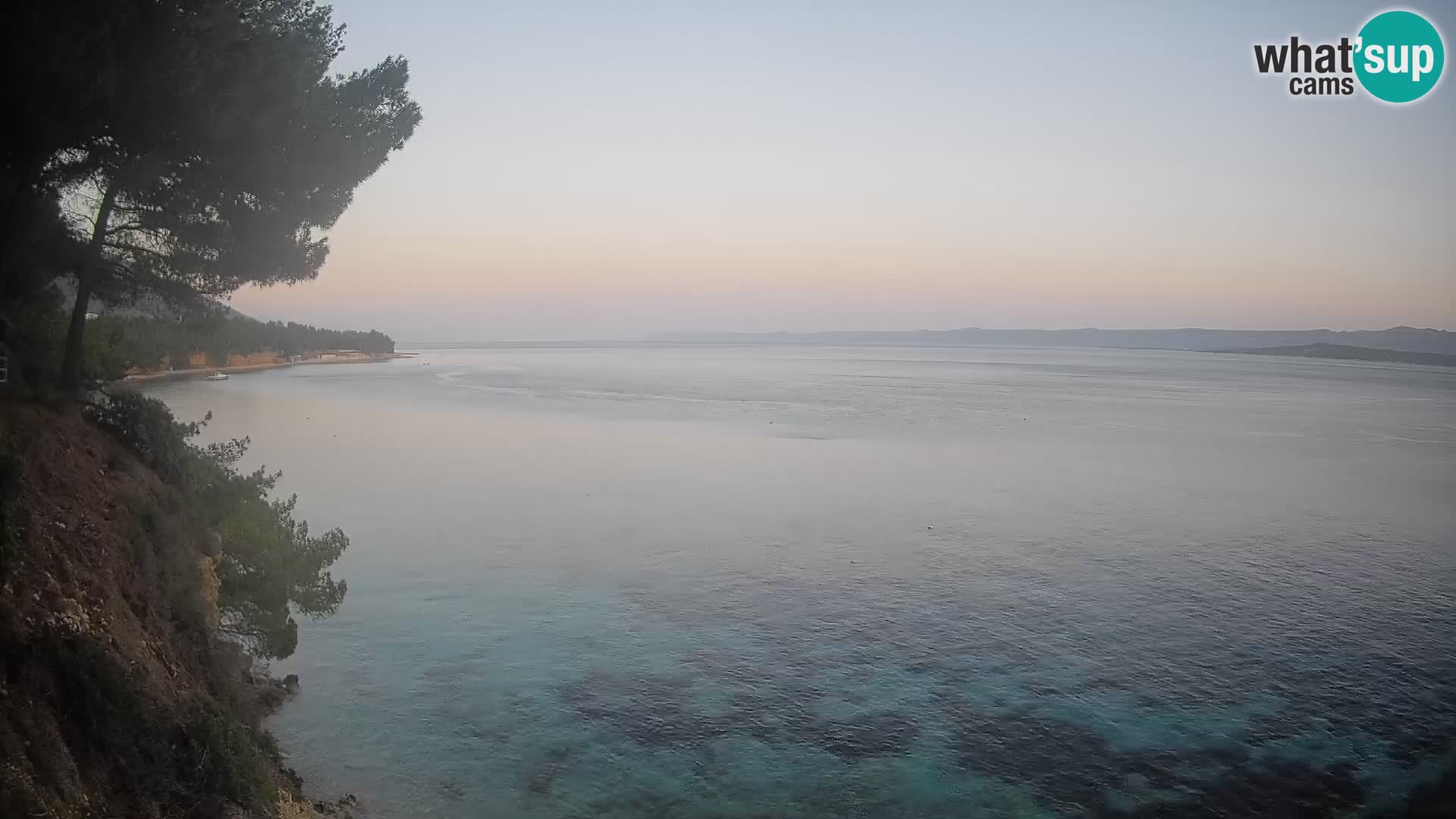 Webcam Spiaggia Potočine Bol – Vista live sulla spiaggia Borak, Isola di Brač