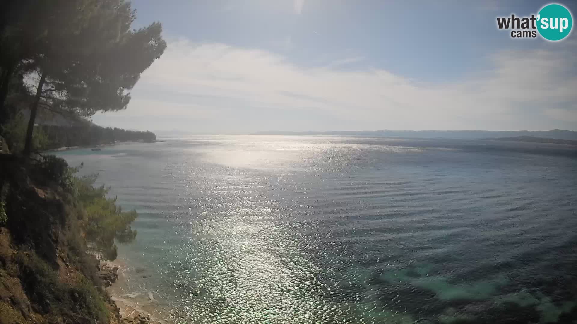 Webcam Spiaggia Potočine Bol – Vista live sulla spiaggia Borak, Isola di Brač