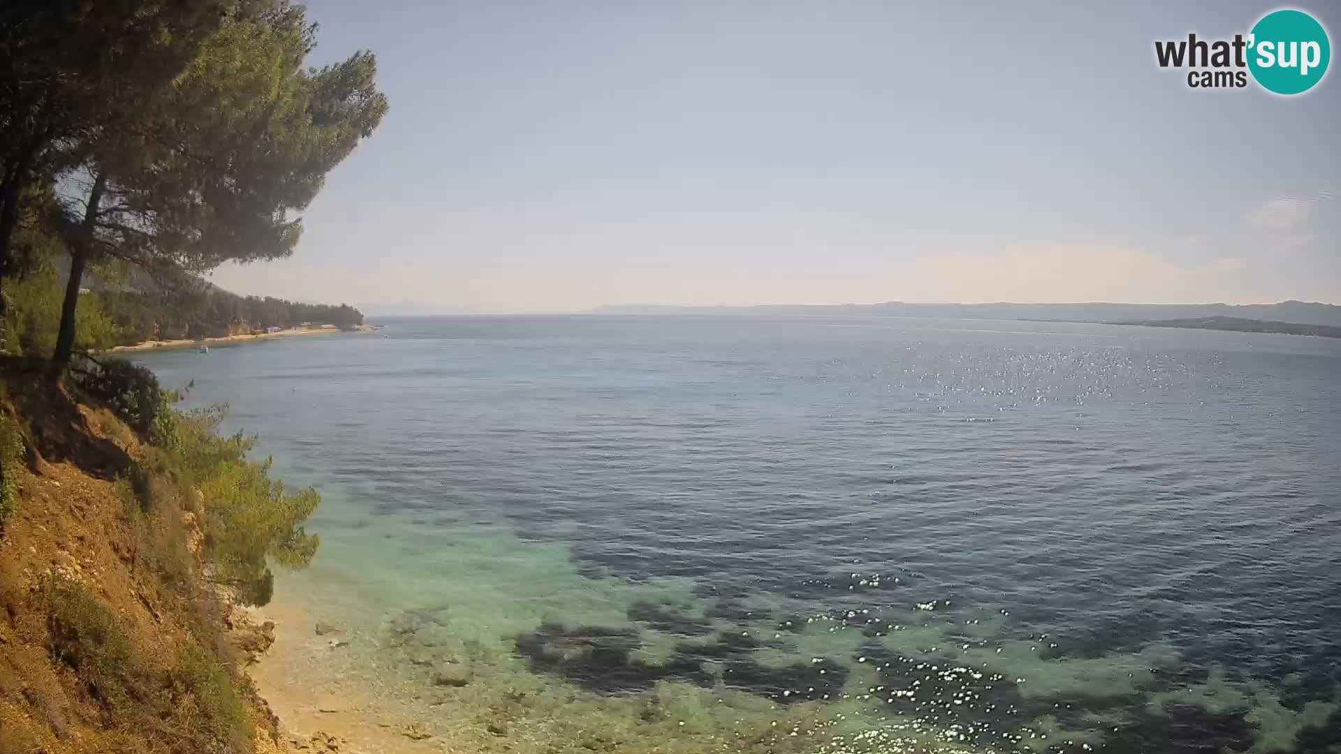 Spletna kamera Plaža Potočine Bol – Pogled v živo na plažo Borak, otok Brač