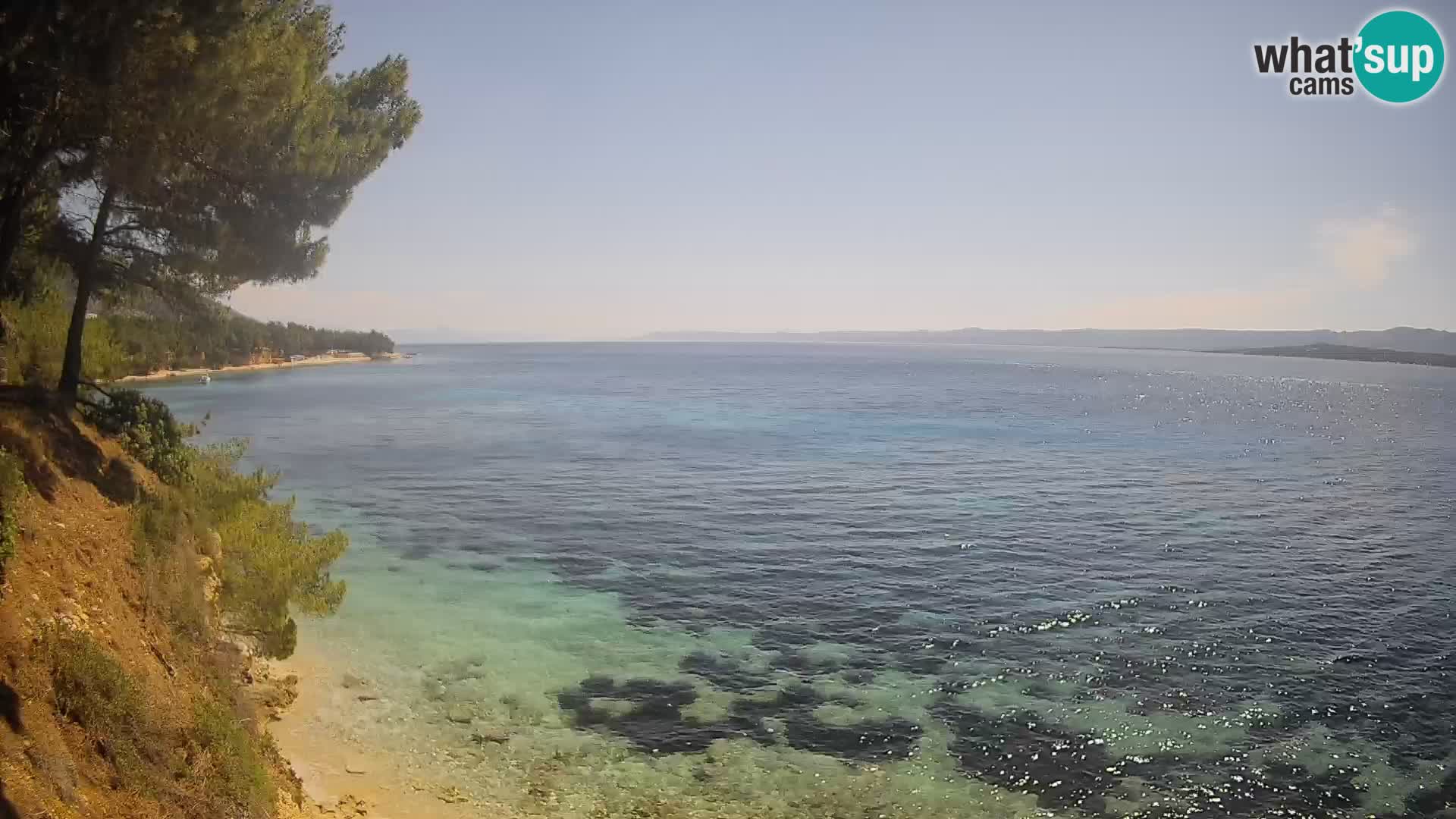 Web kamera Potočine Bol – Pogled uživo na plažu Borak, otok Brač