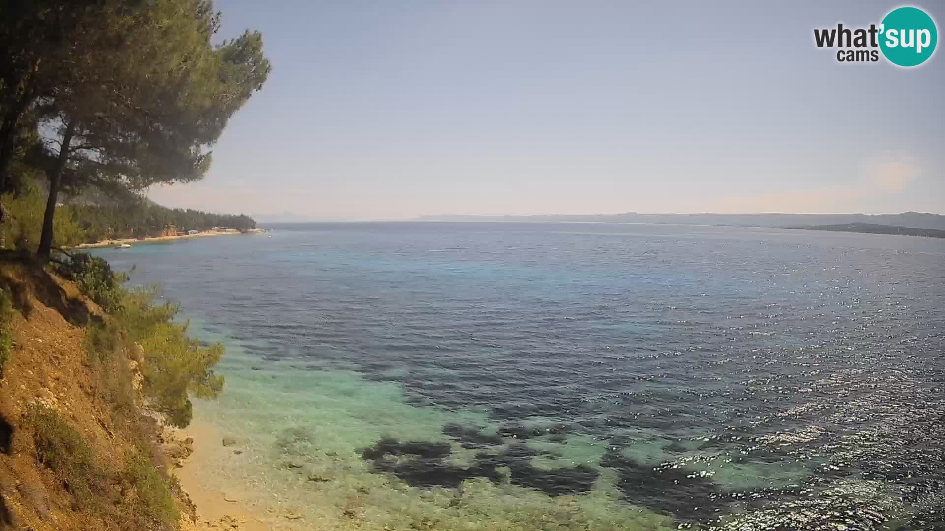 Webcam Spiaggia Potočine Bol – Vista live sulla spiaggia Borak, Isola di Brač