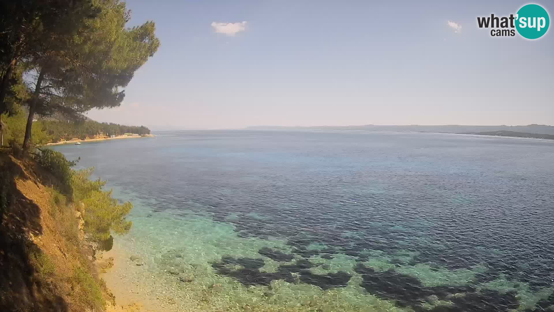 Web kamera Potočine Bol – Pogled uživo na plažu Borak, otok Brač