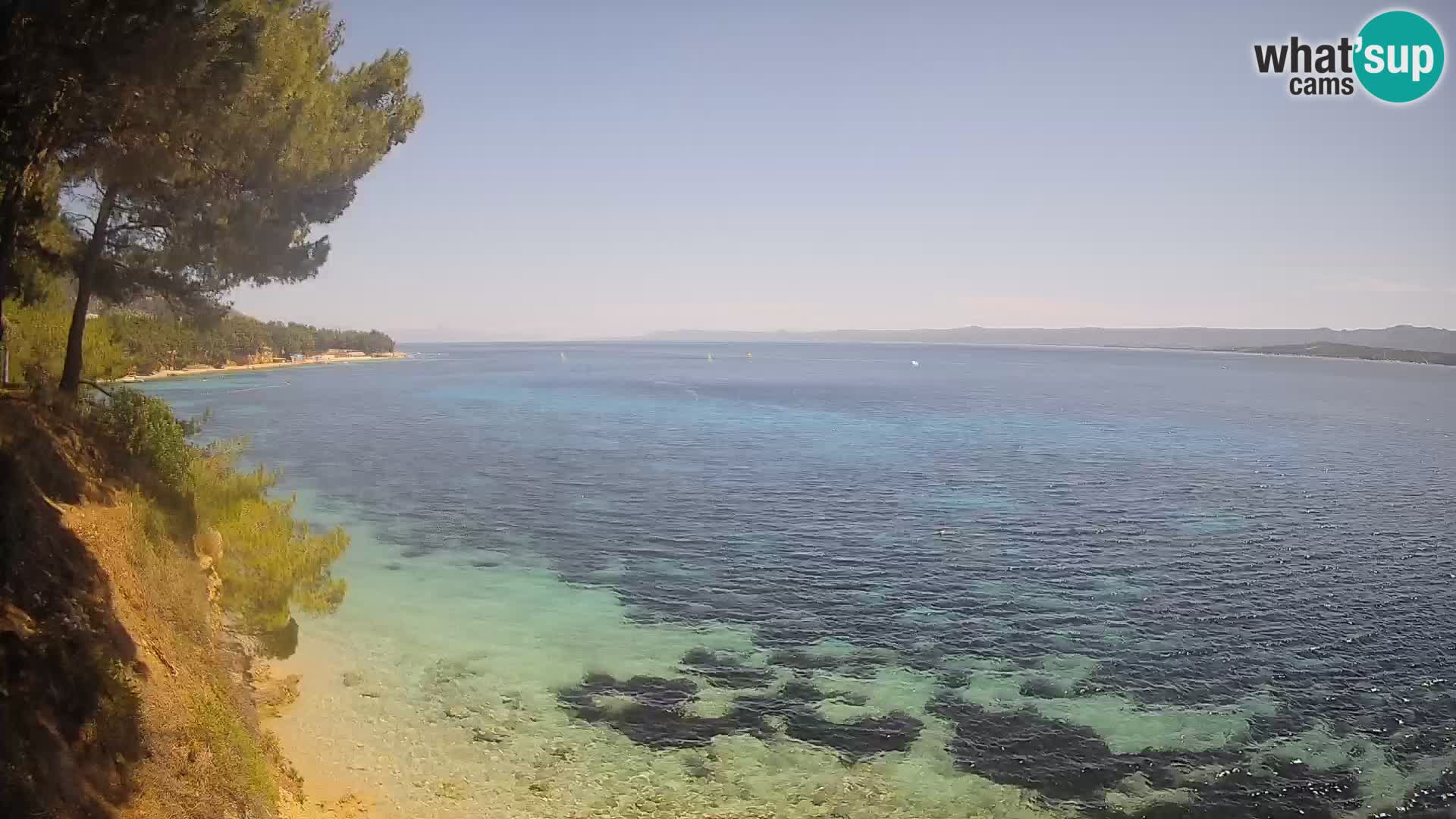 Web kamera Potočine Bol – Pogled uživo na plažu Borak, otok Brač