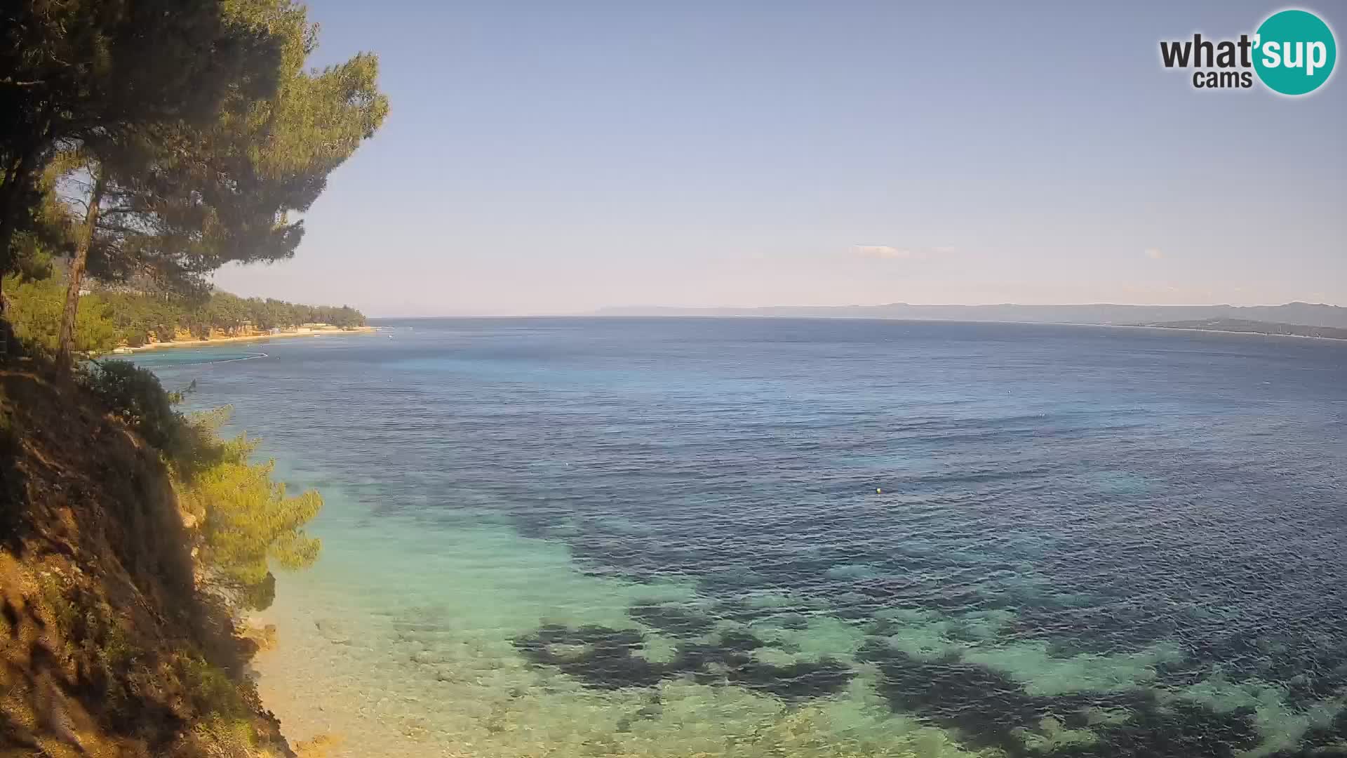 Webcam Spiaggia Potočine Bol – Vista live sulla spiaggia Borak, Isola di Brač