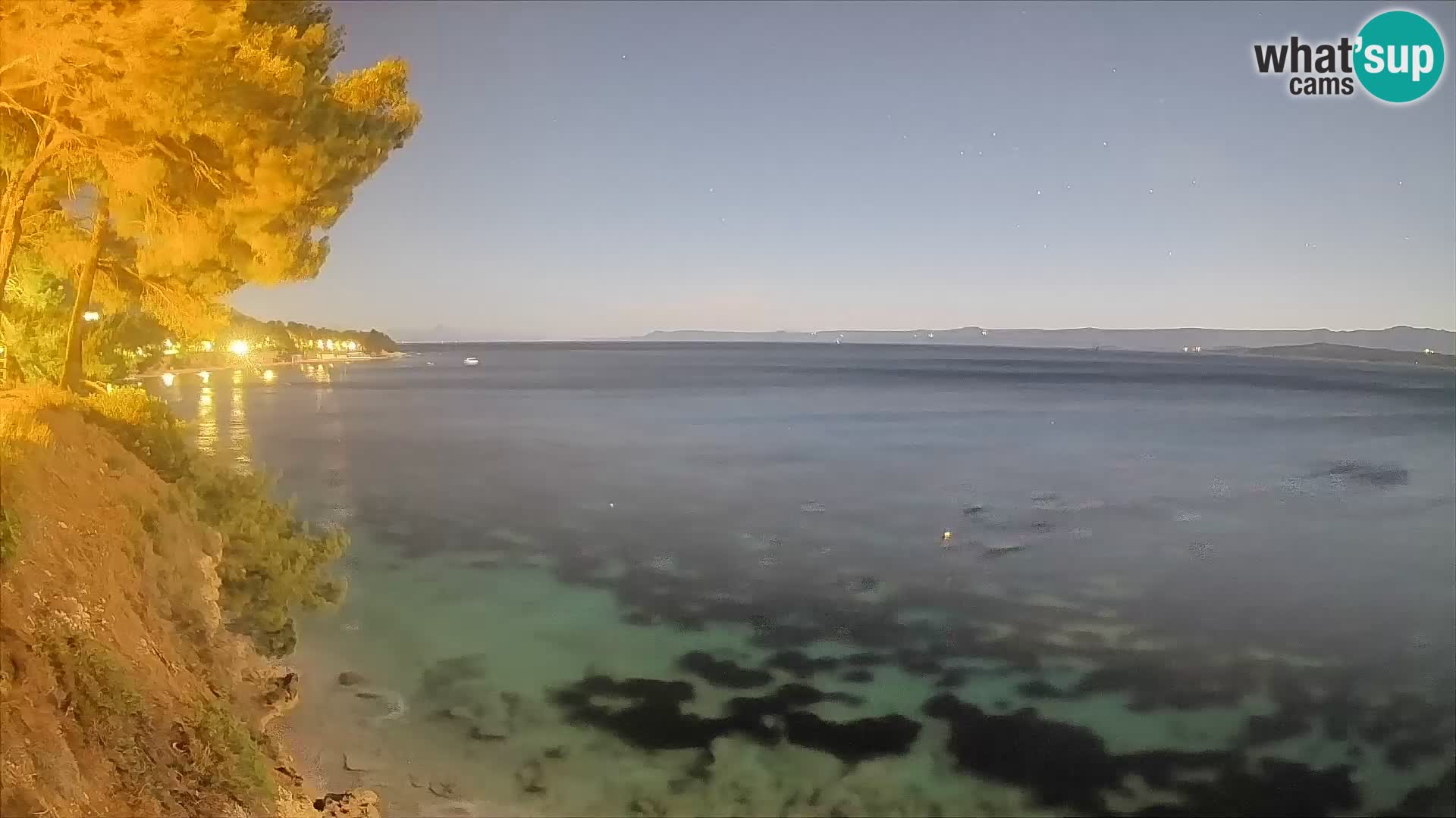 Webcam Spiaggia Potočine Bol – Vista live sulla spiaggia Borak, Isola di Brač