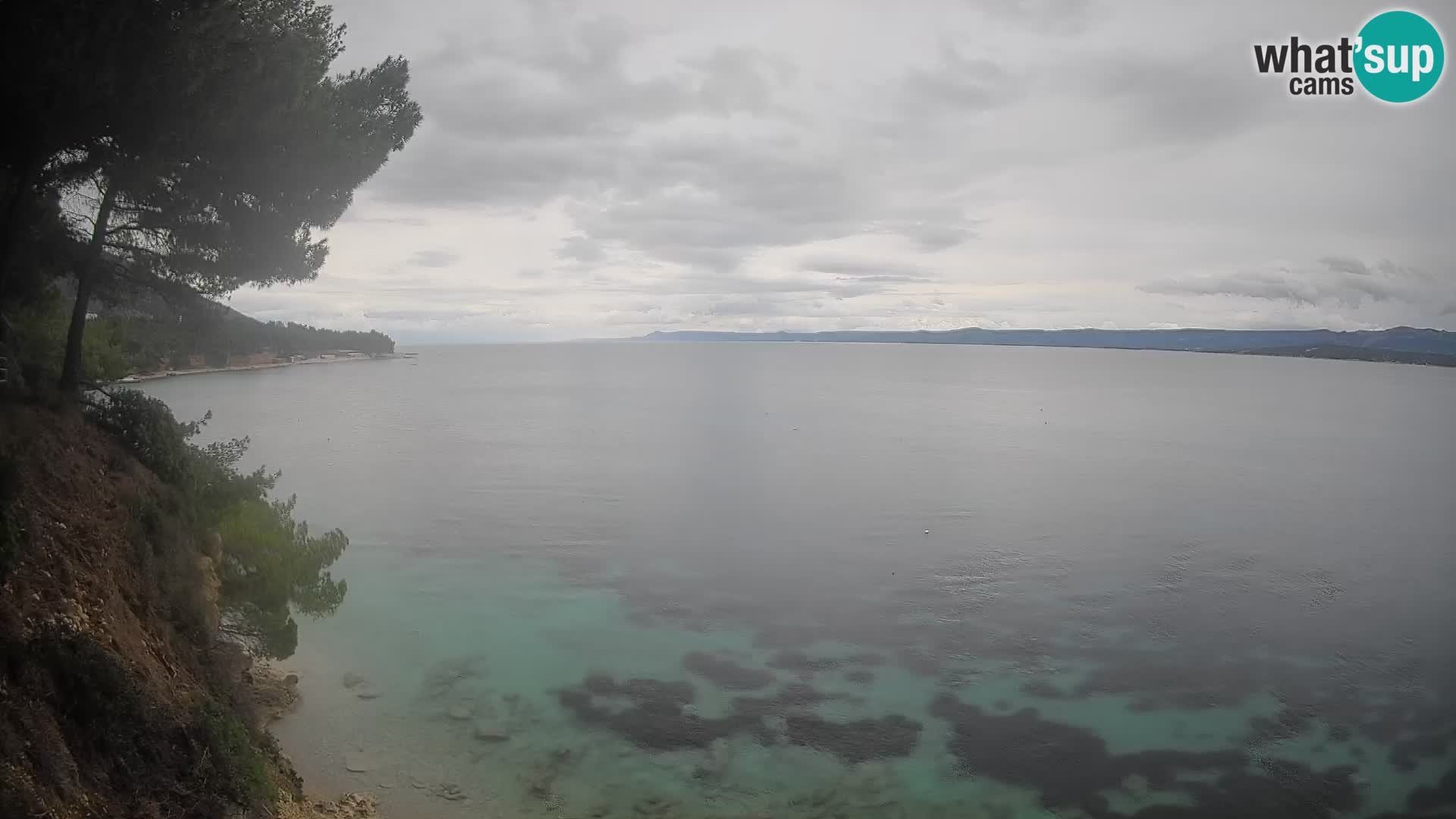 Webcam Spiaggia Potočine Bol – Vista live sulla spiaggia Borak, Isola di Brač