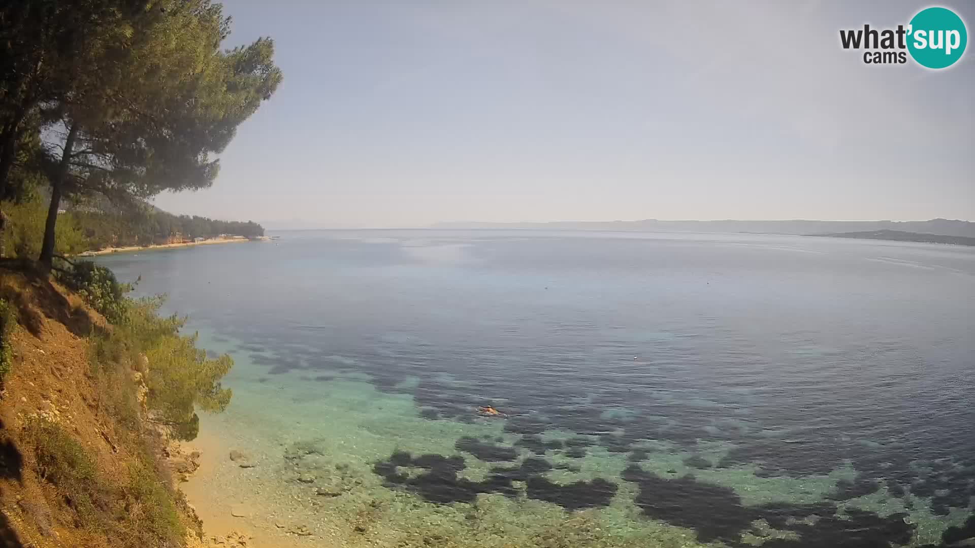 Webcam Spiaggia Potočine Bol – Vista live sulla spiaggia Borak, Isola di Brač