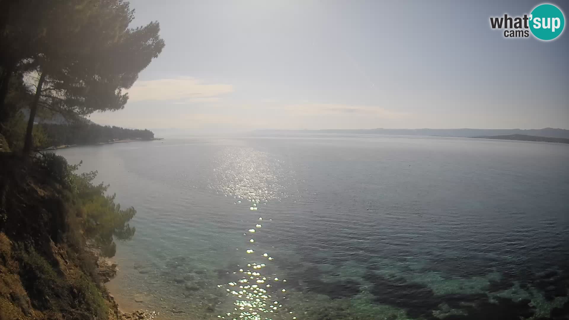 Webcam Spiaggia Potočine Bol – Vista live sulla spiaggia Borak, Isola di Brač