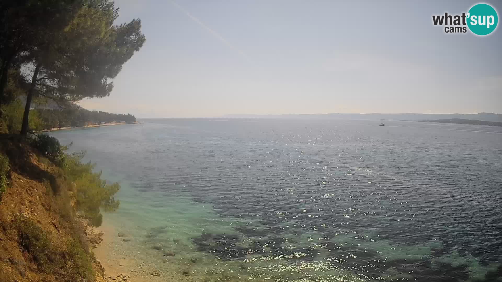 Webcam Spiaggia Potočine Bol – Vista live sulla spiaggia Borak, Isola di Brač