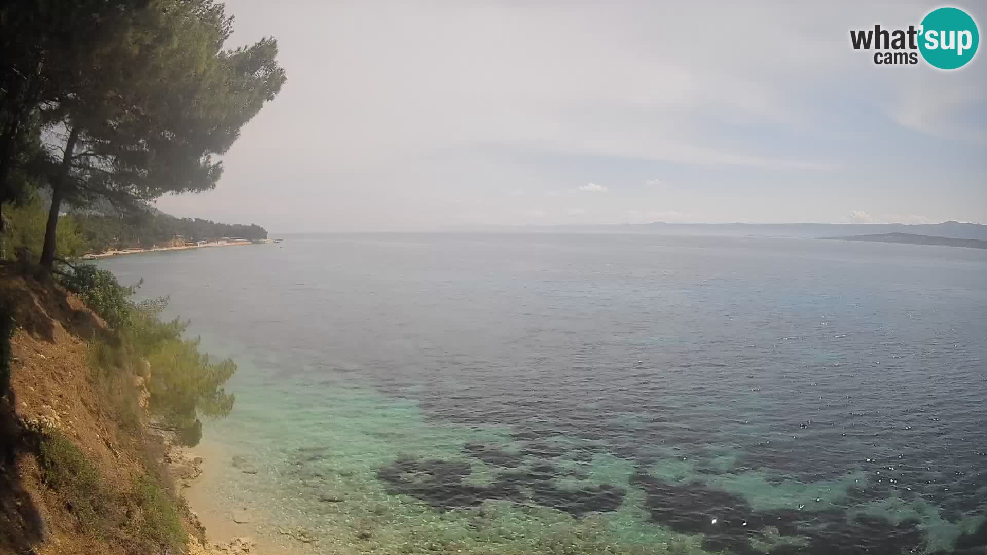 Webcam Spiaggia Potočine Bol – Vista live sulla spiaggia Borak, Isola di Brač